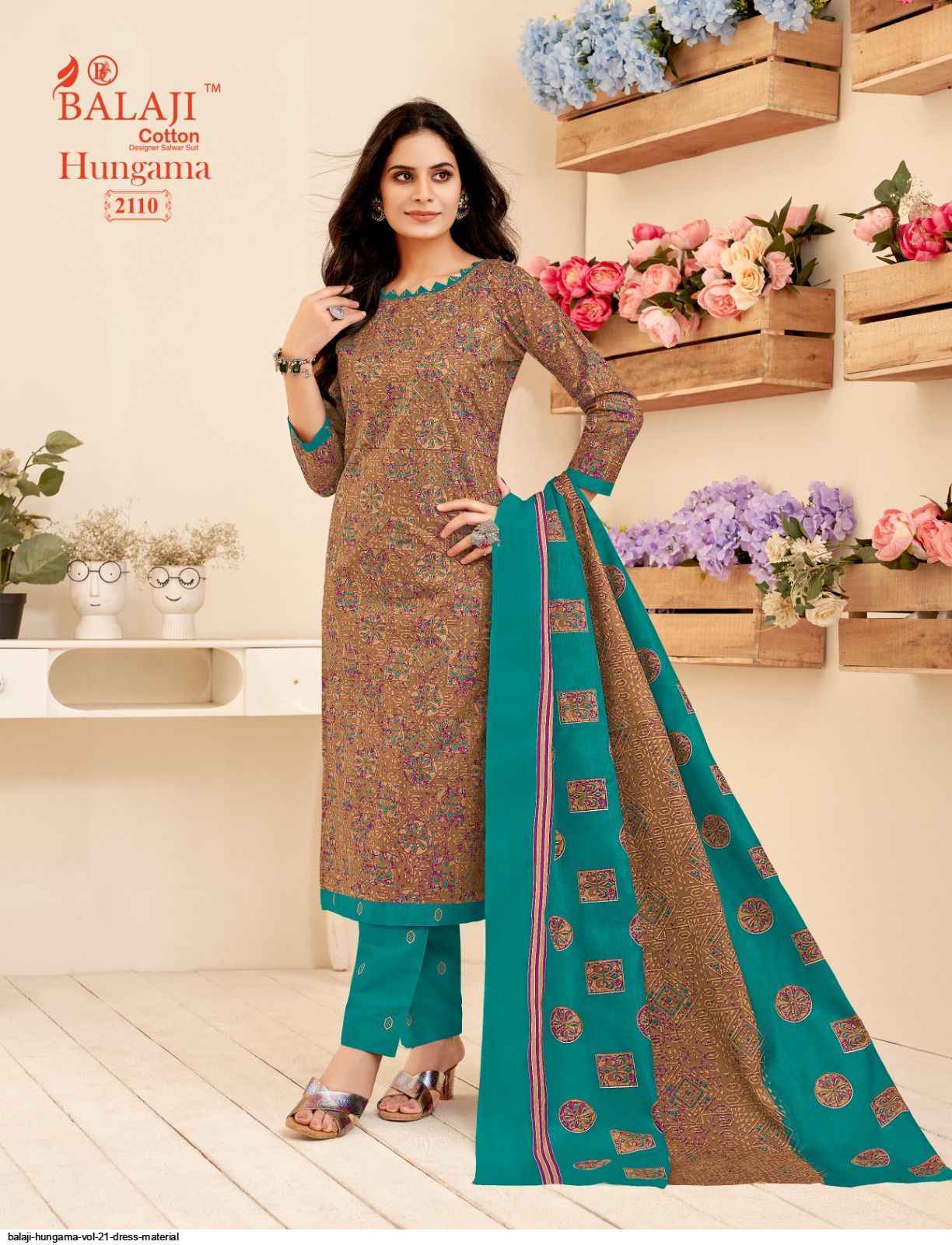 Balaji Hangama Vol 21 Cotton Dress Material 12 pcs Catalogue