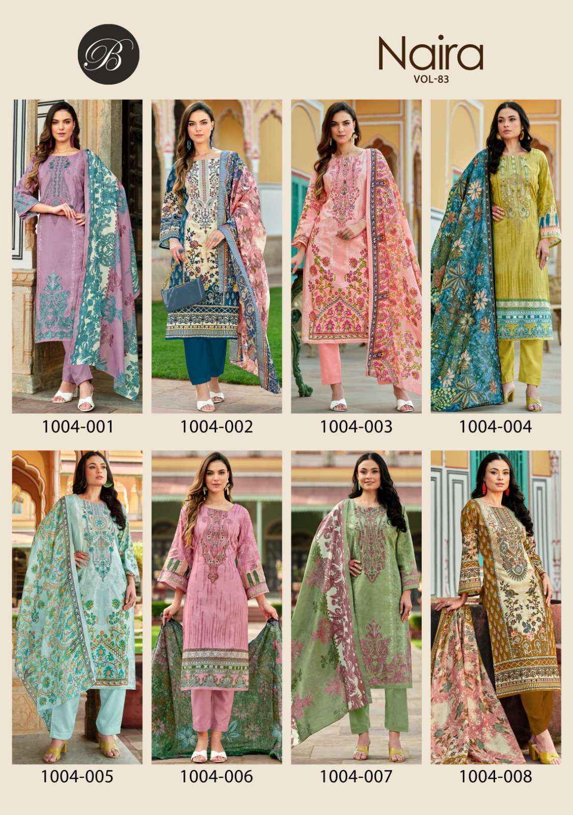 Belliza Naira Vol 83 Cotton Dress Material 8 pcs Cataloge