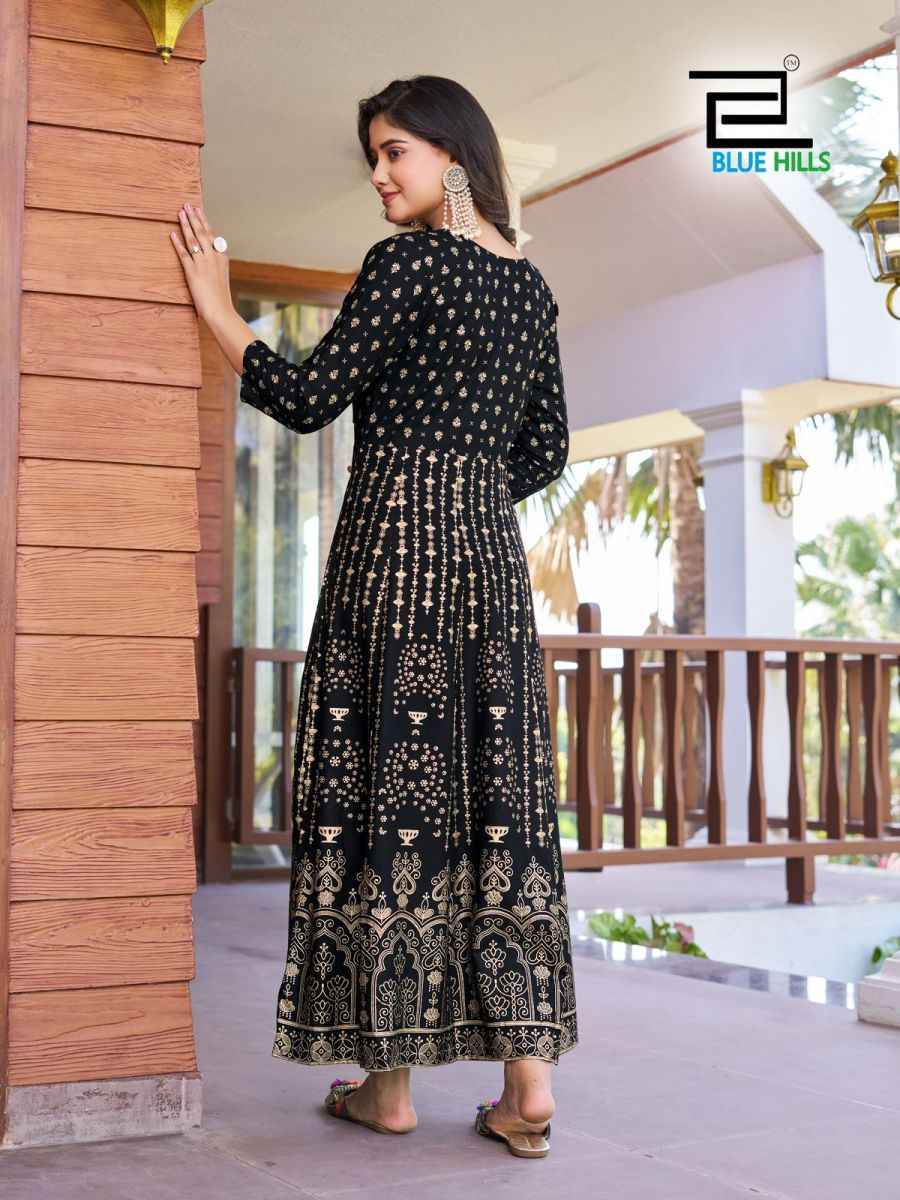 Blue Hills Pushpa 2 Rayon Anarkali Gown 8 pcs Catalogue