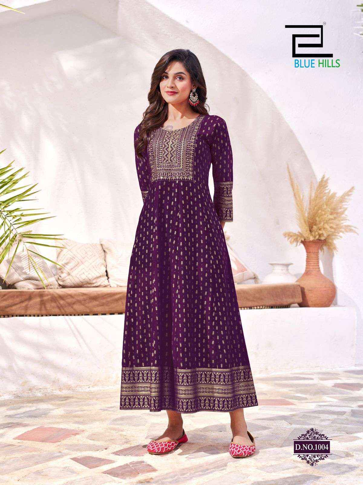 Blue Hills Yashika Rayon Gown 10 pcs Catalogue