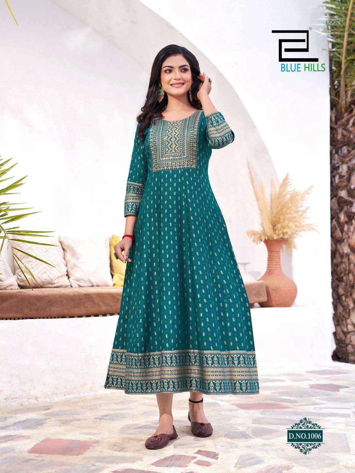 Blue Hills Yashika Rayon Gown 10 pcs Catalogue