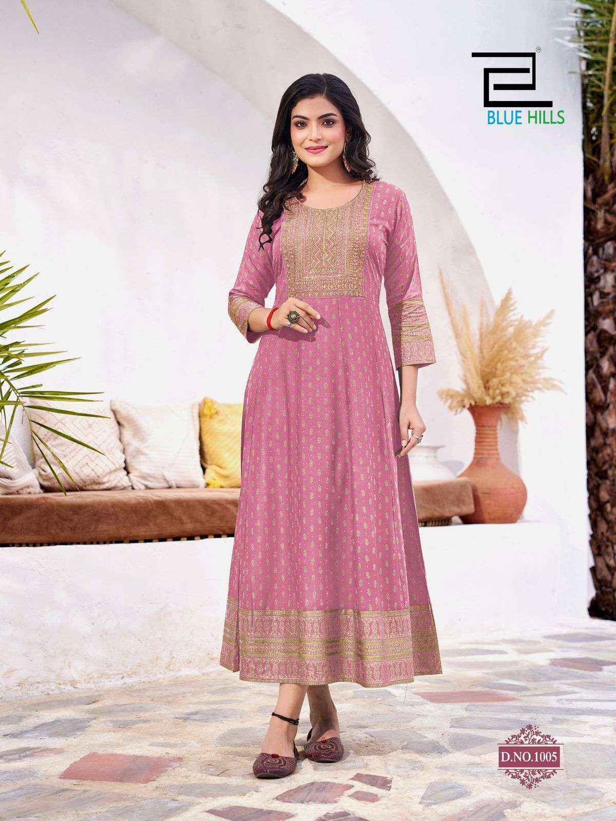 Blue Hills Yashika Rayon Gown 10 pcs Catalogue