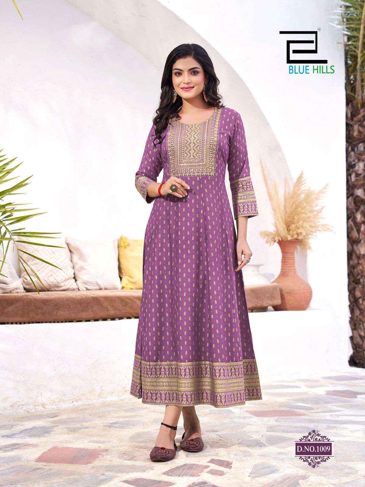 Blue Hills Yashika Rayon Gown 10 pcs Catalogue