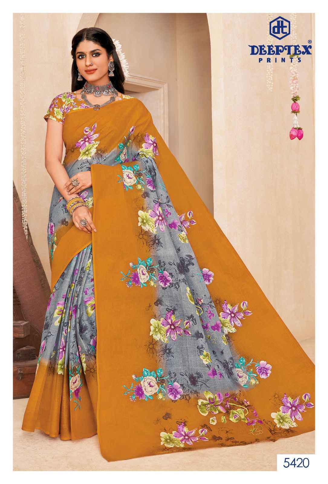 Deeptex Mother India Vol 54 Cotton Saree 30 pcs Catalogue