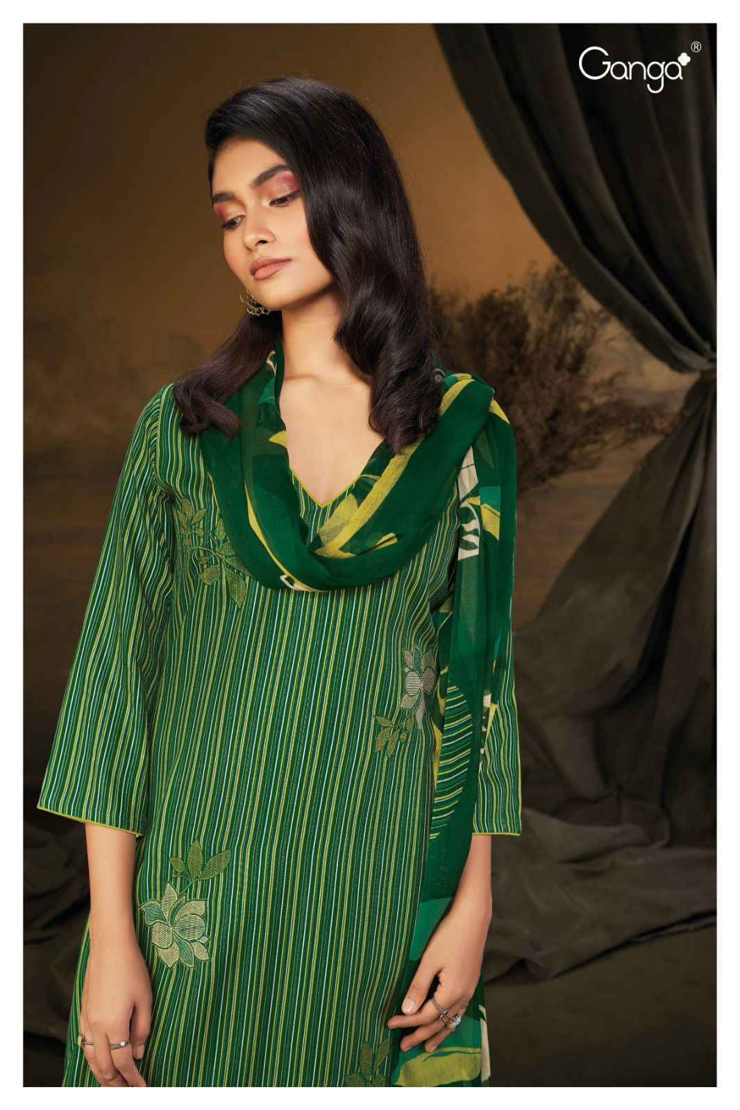 Ganga Vanji-2099 Pashmina Dress Material 4 Pc Catalog