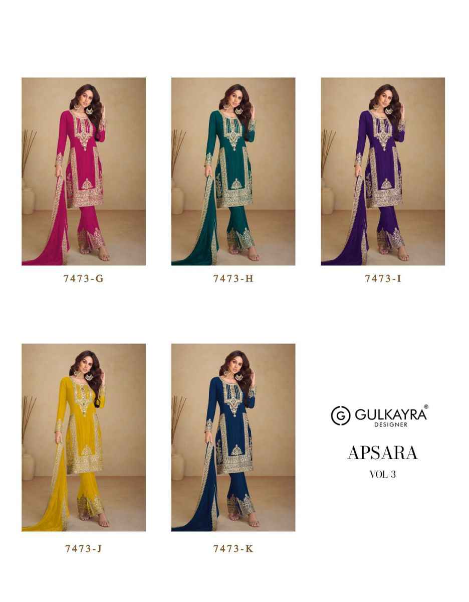 Gulkayra Designer Apsara Vol 3 Readymade Chinon Dress 5 pcs Catalogue