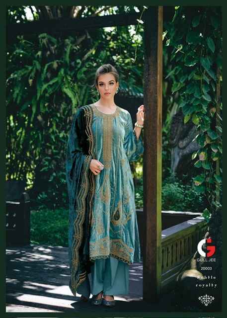 Gull Jee Gul Nasreen Velvet Dress Material 6 pcs Catalogue
