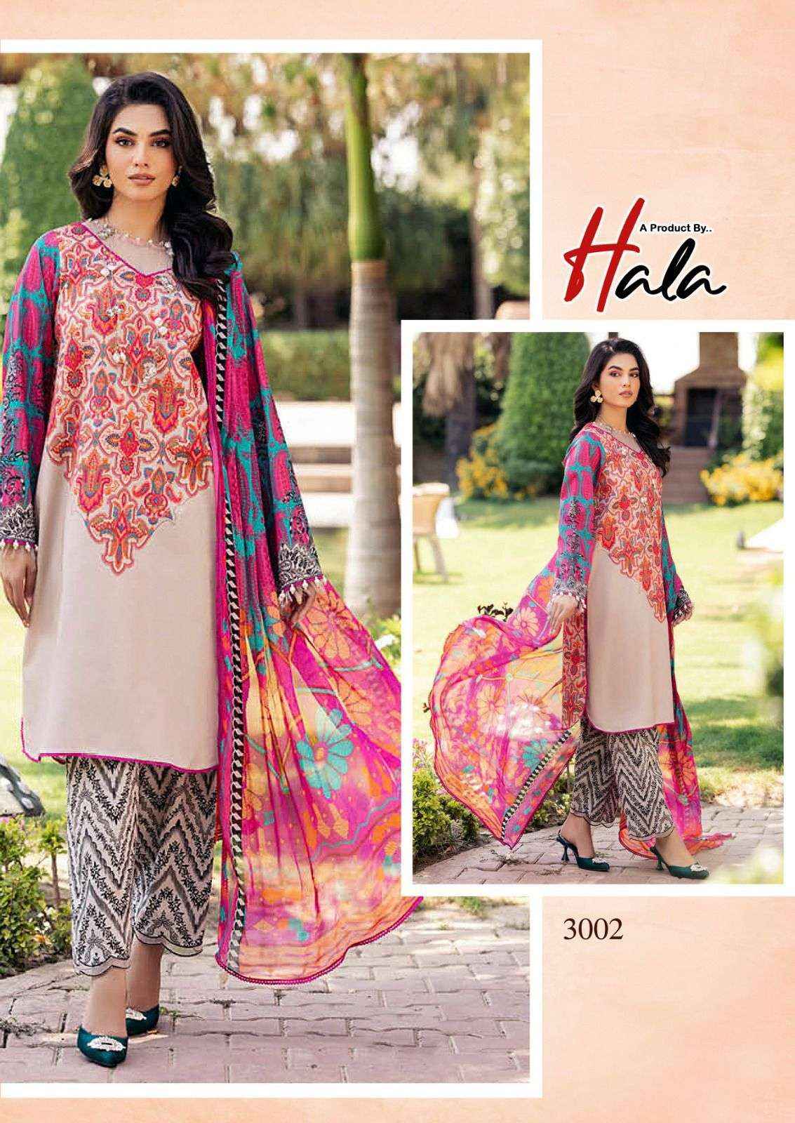 Hala Hezal Cotton Dress Material 6 pcs Catalogue