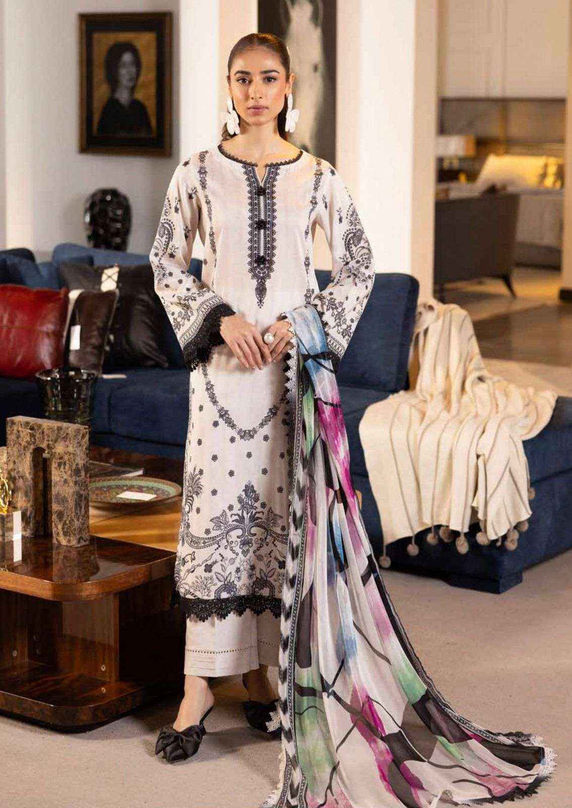 Hala Hezal Cotton Dress Material 6 pcs Catalogue