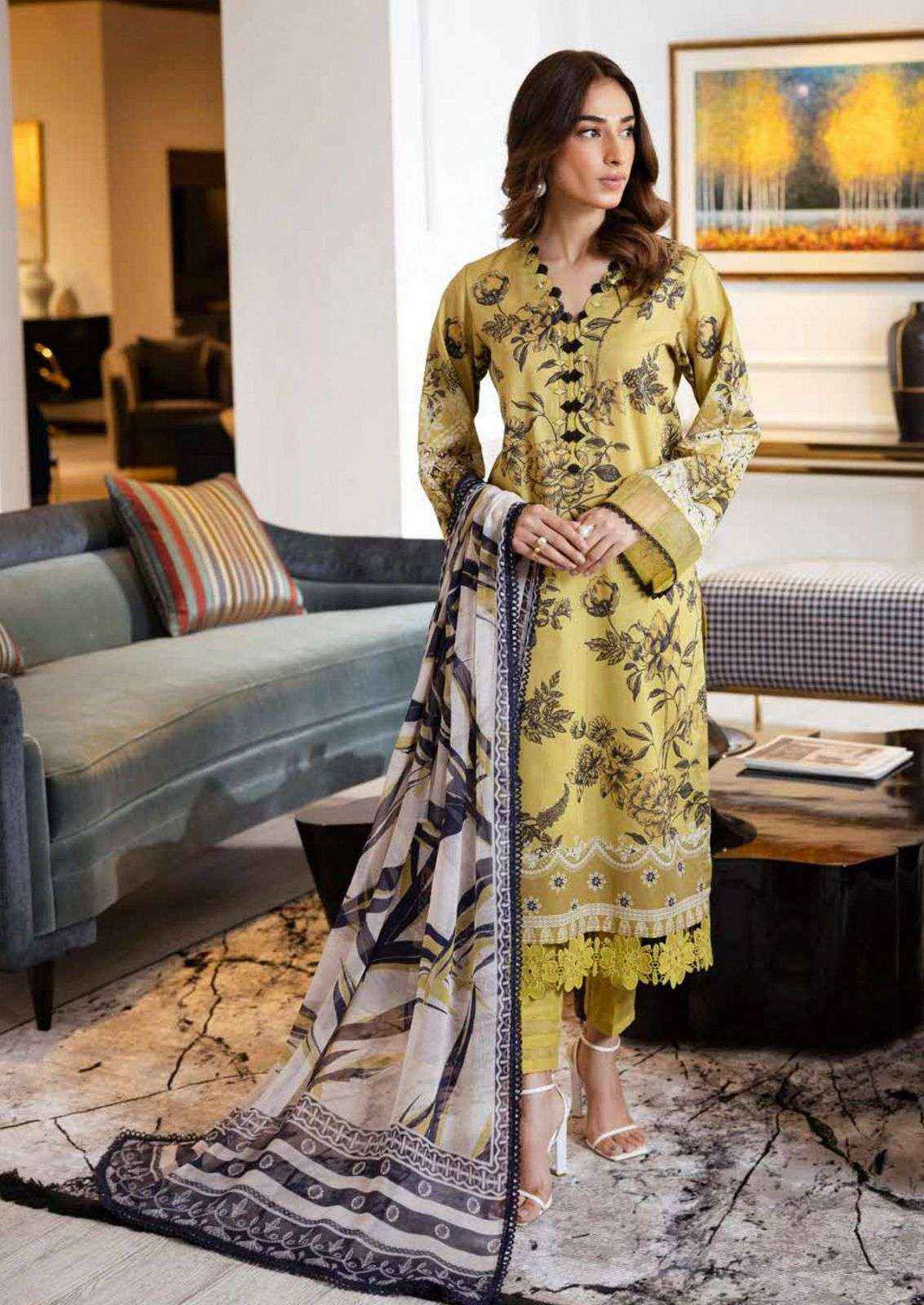 Hala Hezal Cotton Dress Material 6 pcs Catalogue