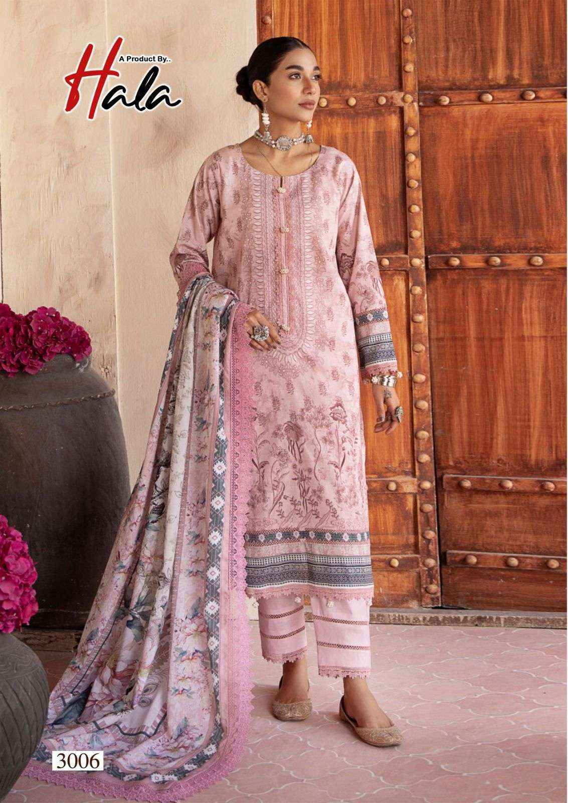 Hala Hezal Cotton Dress Material 6 pcs Catalogue