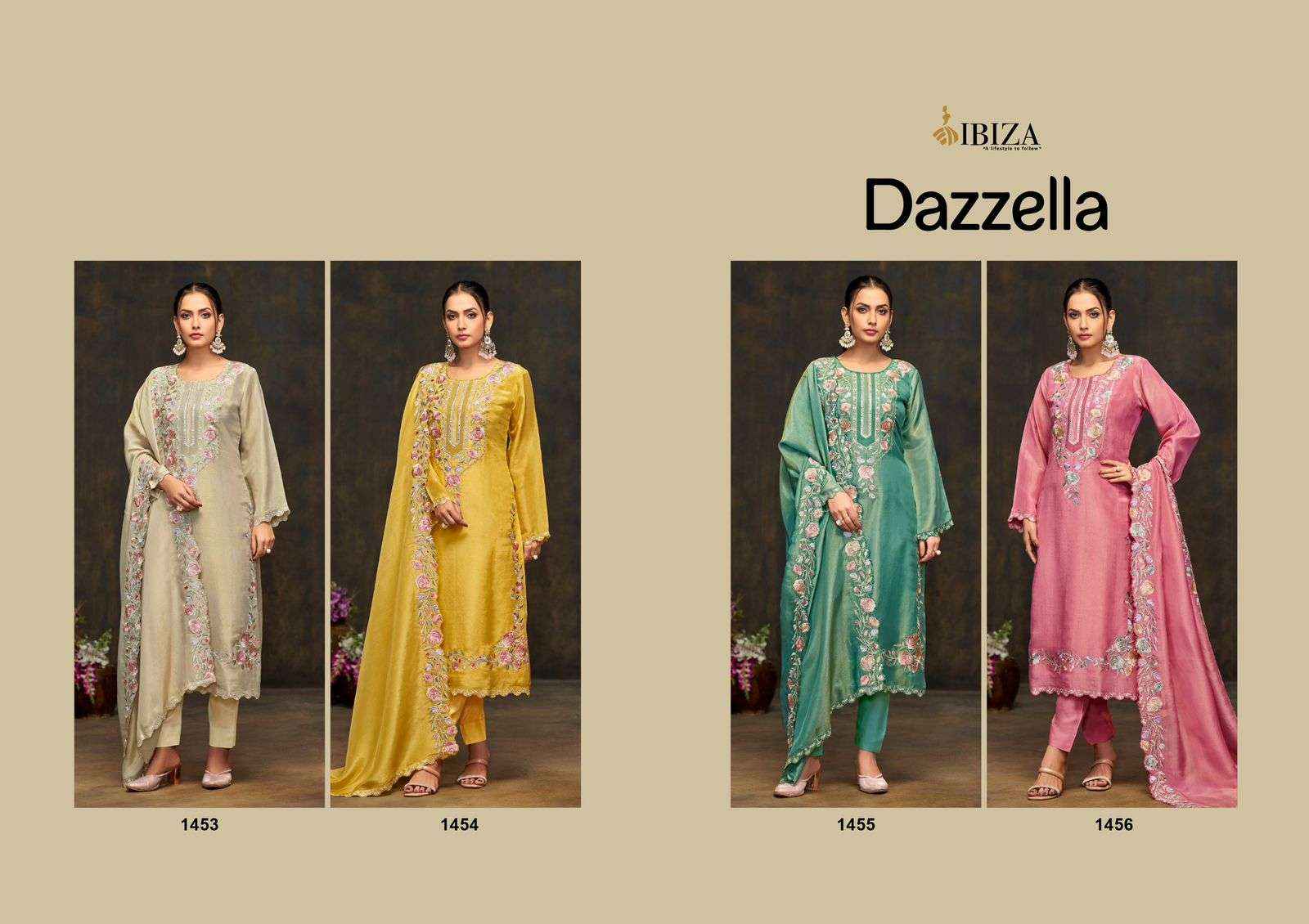 Ibiza Dazzella Muslin Dress Material 4 pcs Catalogue