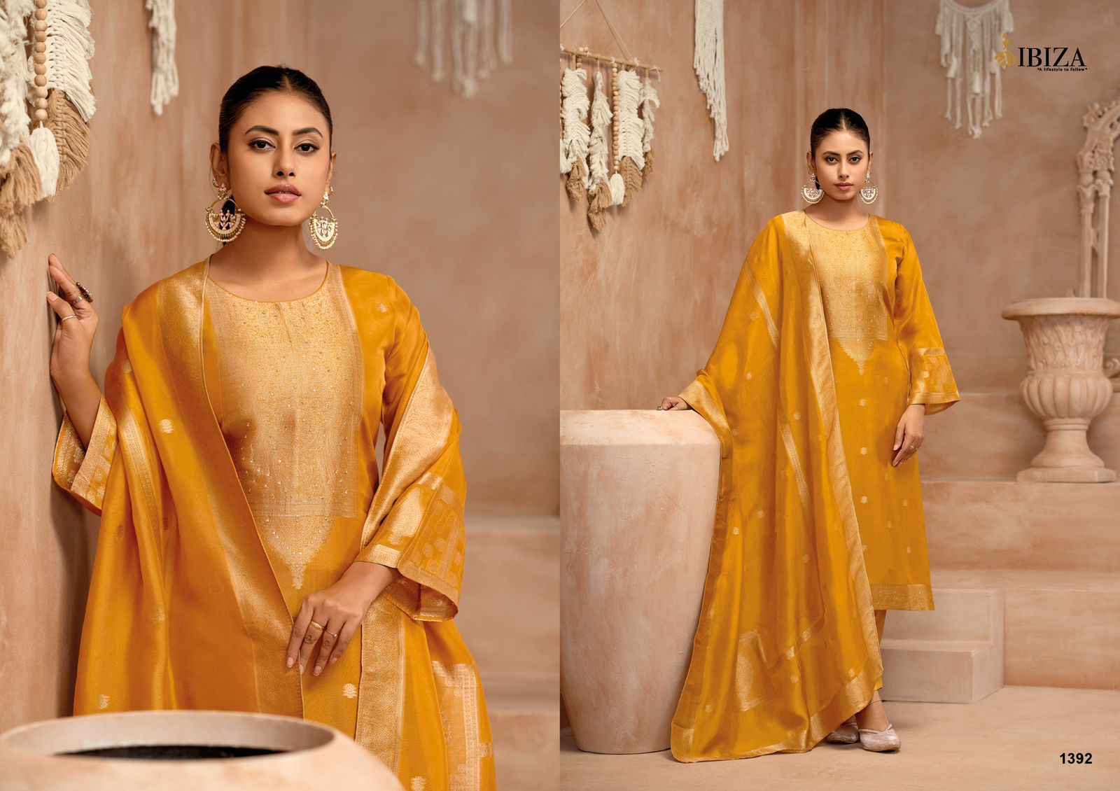 Ibiza Gulmohar Banglory Silk Dress Material 4 pcs Catalogue