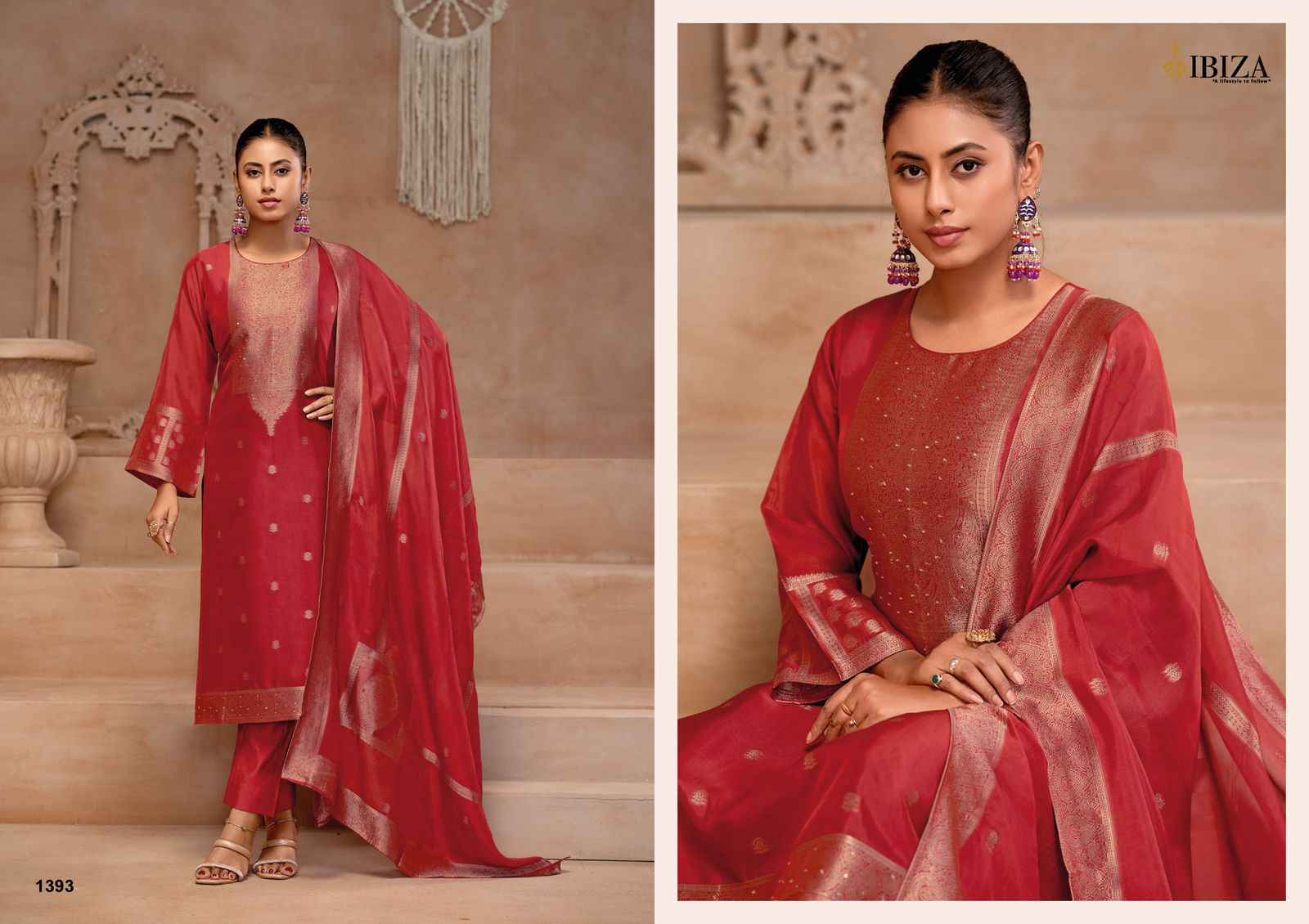 Ibiza Gulmohar Banglory Silk Dress Material 4 pcs Catalogue