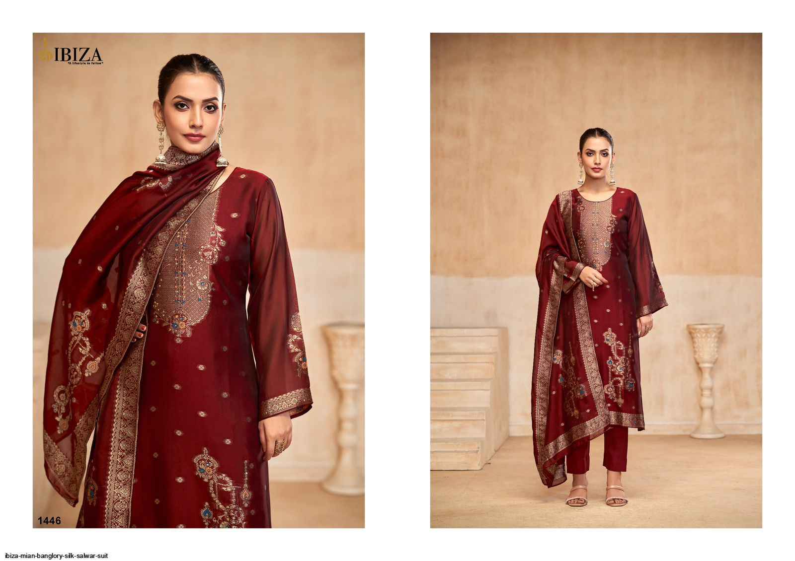 Ibiza Mian Banglory Silk Dress Material 4 pcs Catalogue