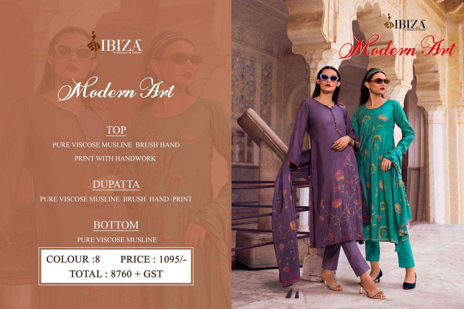 Ibiza Modern Art Viscouse Dress Material 8 pcs Catalogue