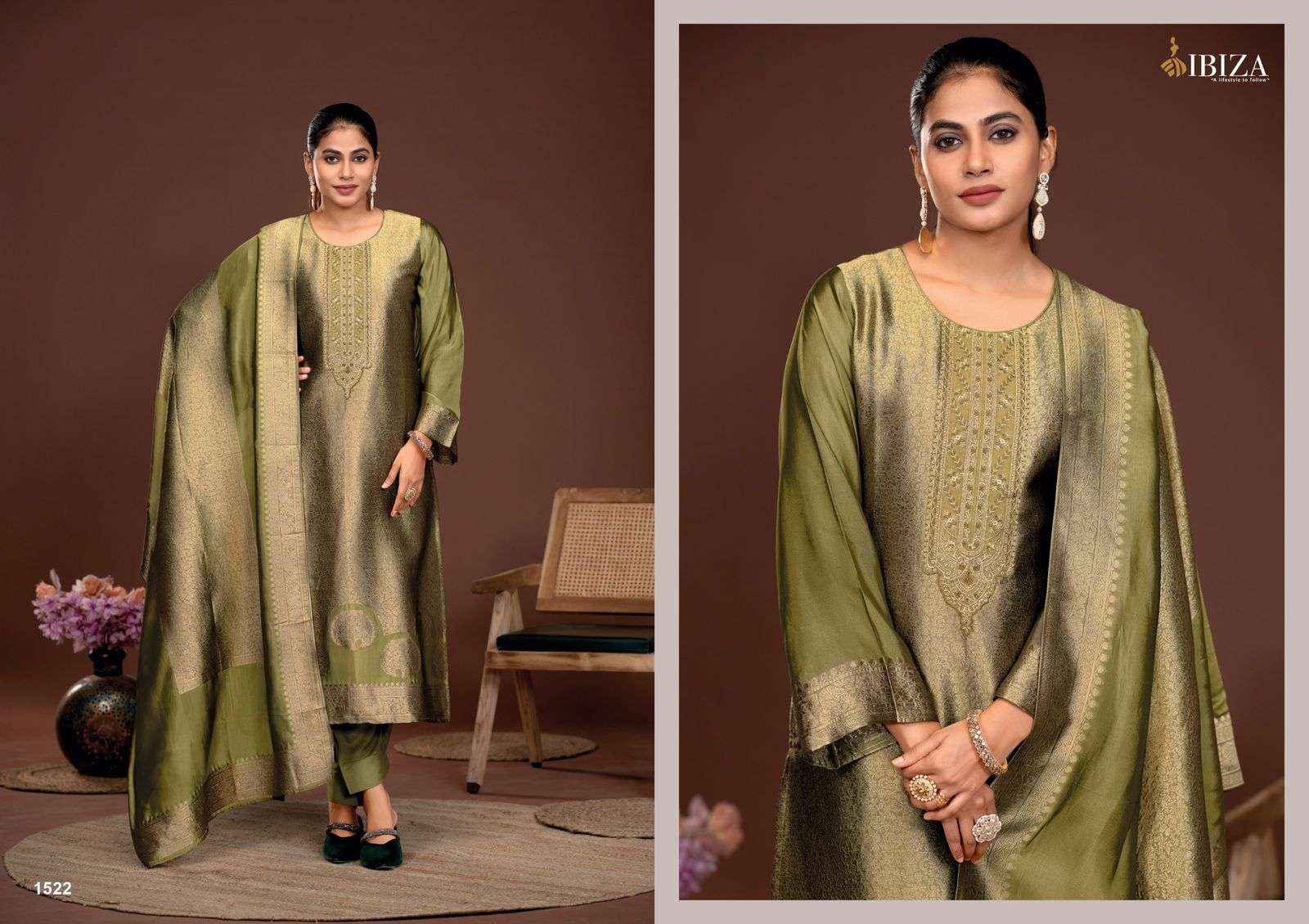 Ibiza Sakhi Silk Vol 6 Silk Jacquard Dress Material 4 pcs Catalogue