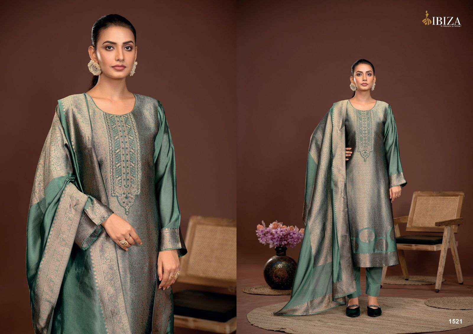 Ibiza Sakhi Silk Vol 6 Silk Jacquard Dress Material 4 pcs Catalogue