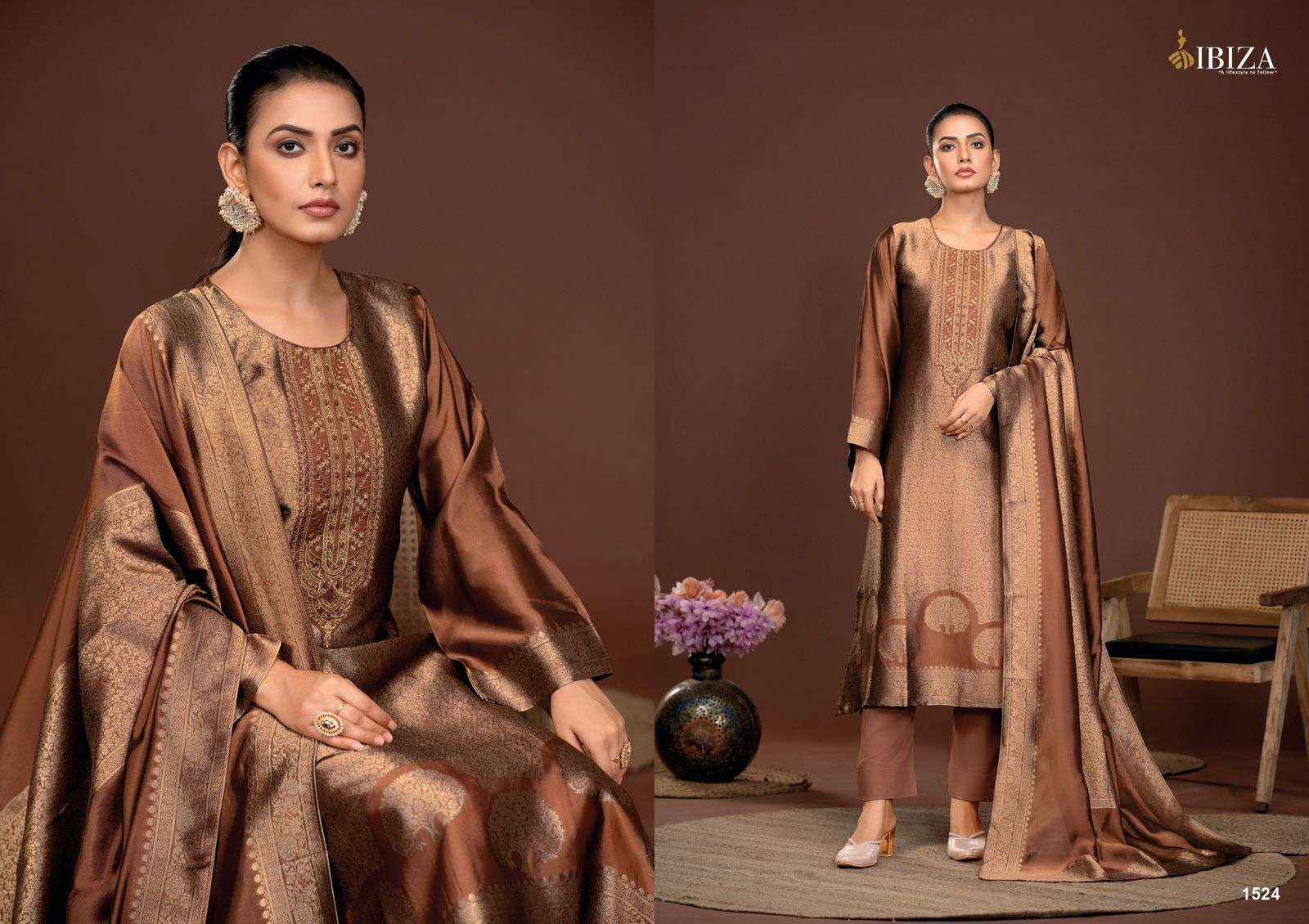 Ibiza Sakhi Silk Vol 6 Silk Jacquard Dress Material 4 pcs Catalogue