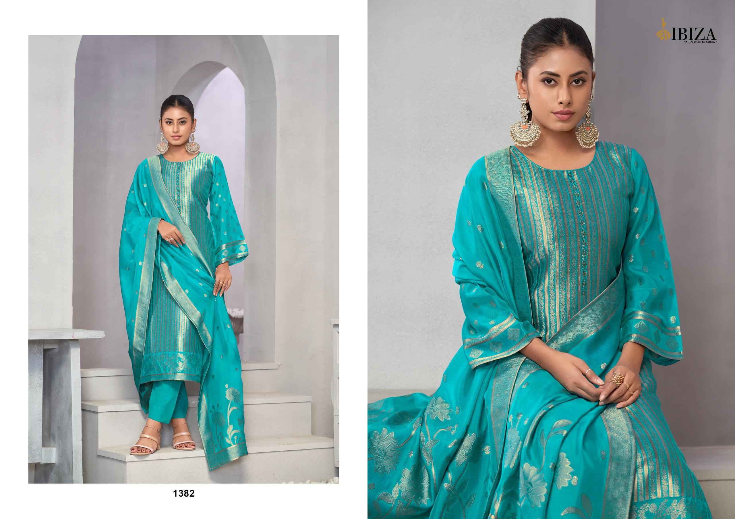 Ibiza Vihani Banglory Silk Dress Material 4 pcs Catalogue