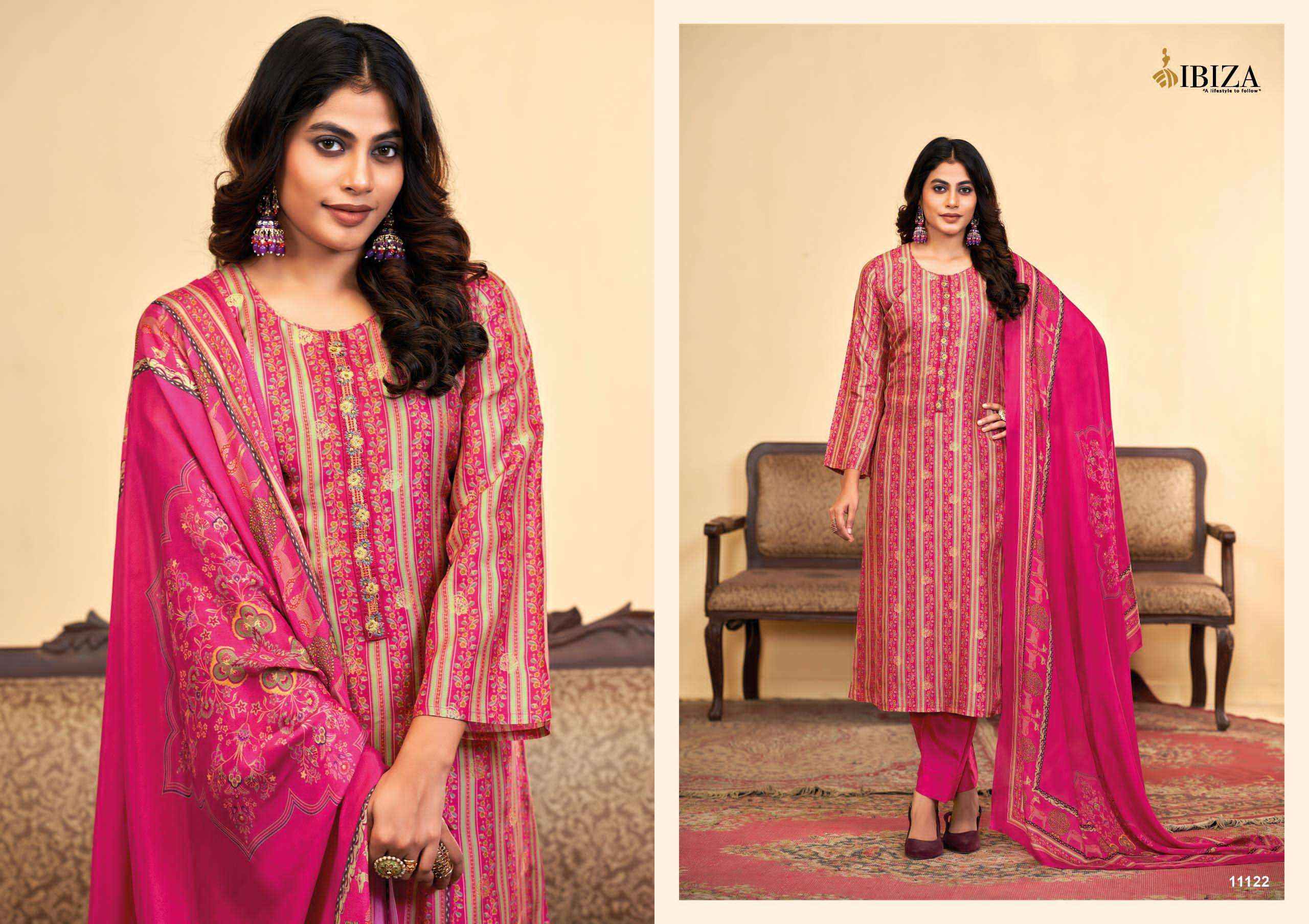 Ibiza Zhibtan Silk Jacquard Dress Material 4 pcs Catalogue