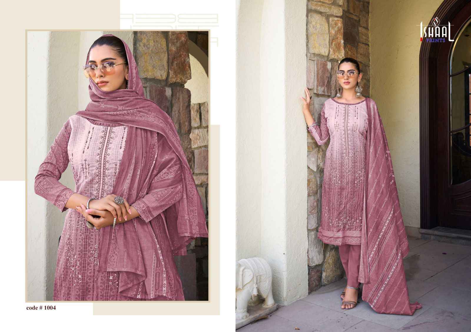 Ishaal Embroidered Combo 2024 Lawn Dress Material 10 pcs Catalogue
