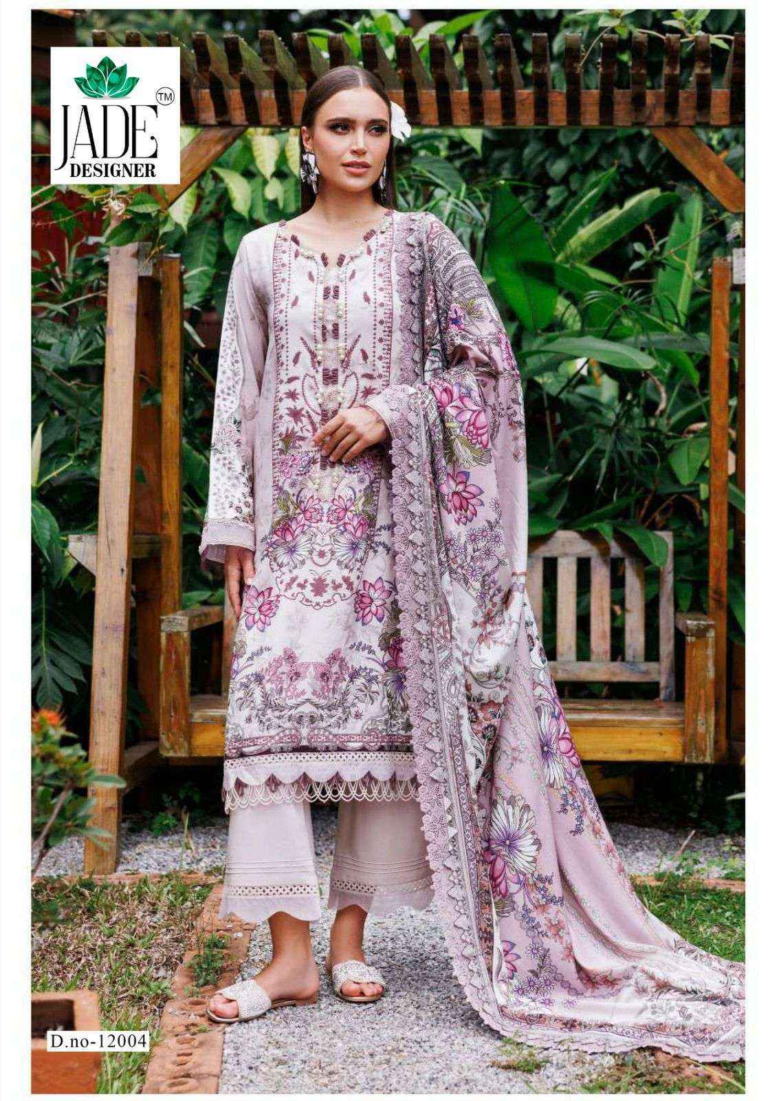 Jade Crimson Exclusive Heavy Lawn Collection Vol 12 Cotton Dress Material 6 pc Cataloge