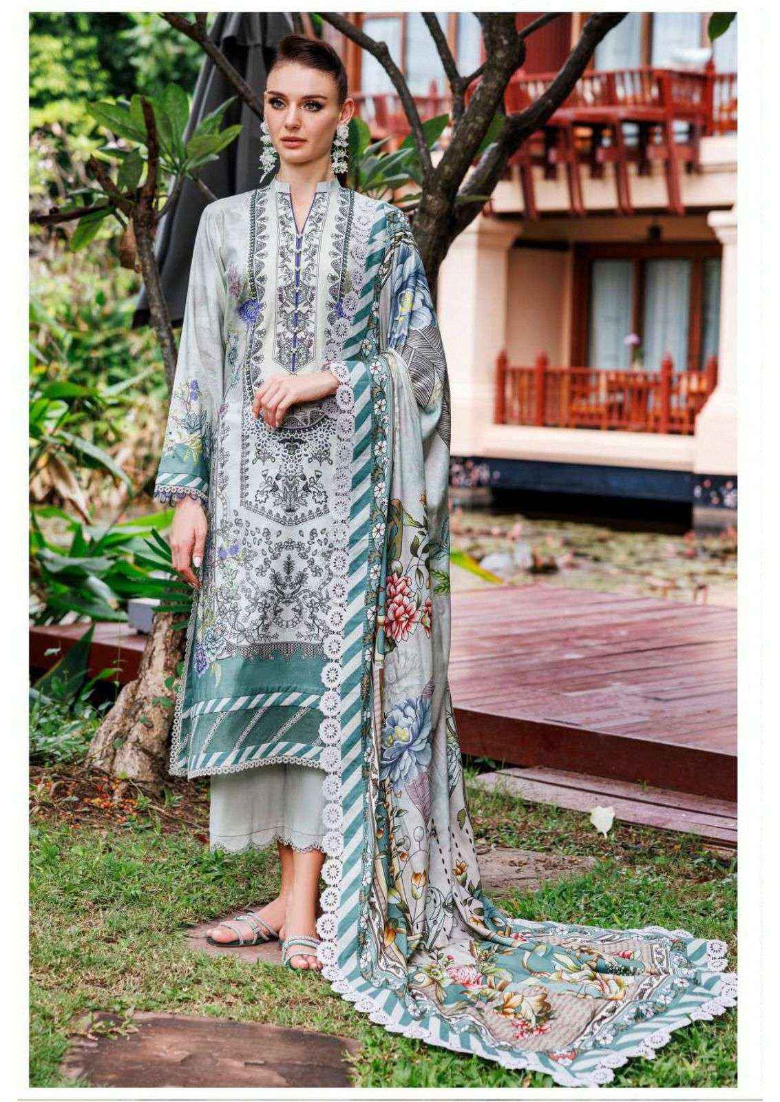 Jade Crimson Exclusive Heavy Lawn Collection Vol 12 Cotton Dress Material 6 pc Cataloge