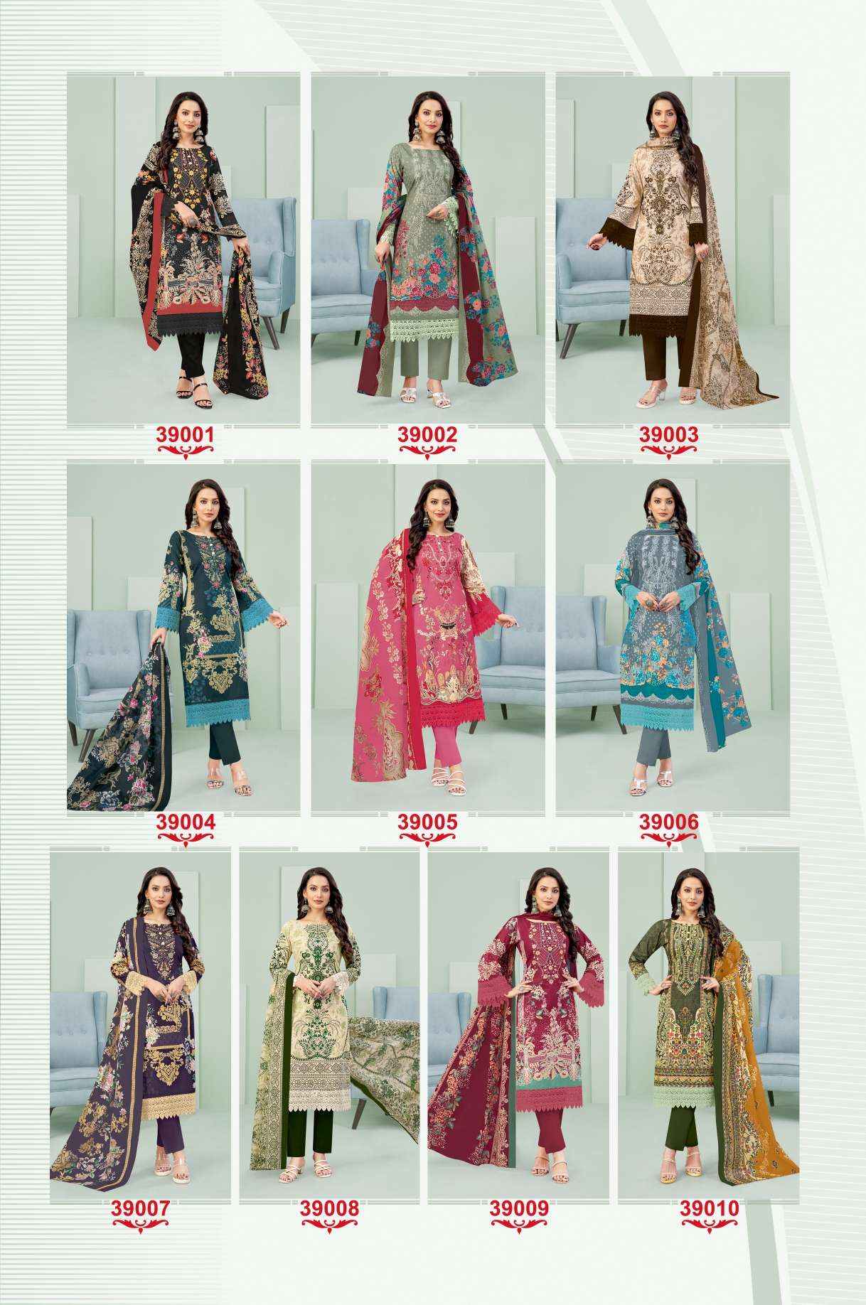 Jash Elliza Vol 39 Cotton Dress Material 10 pcs Catalogue