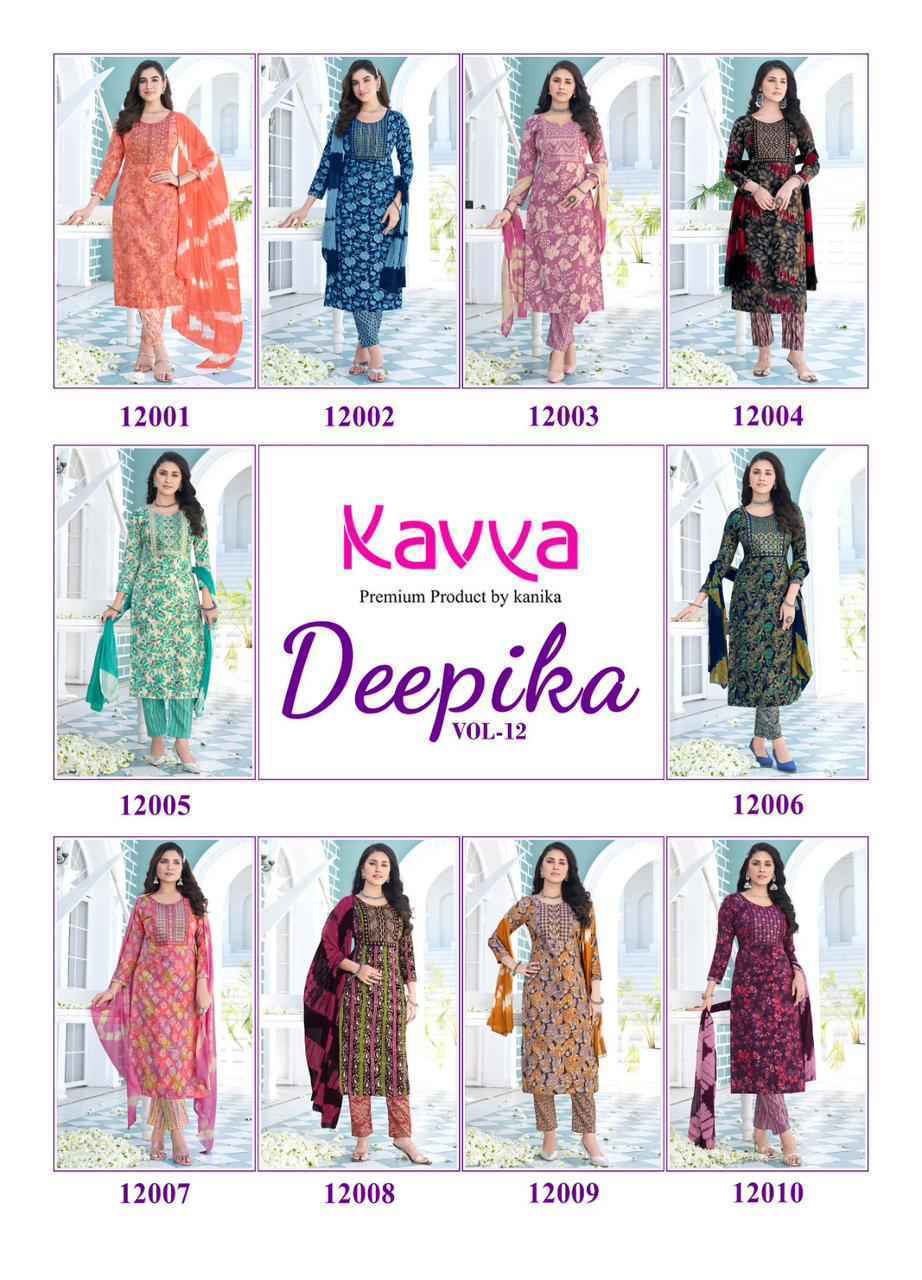 Kavya Deepika Vol-12 Capsule Readymade Suit 10 pcs Catalogue