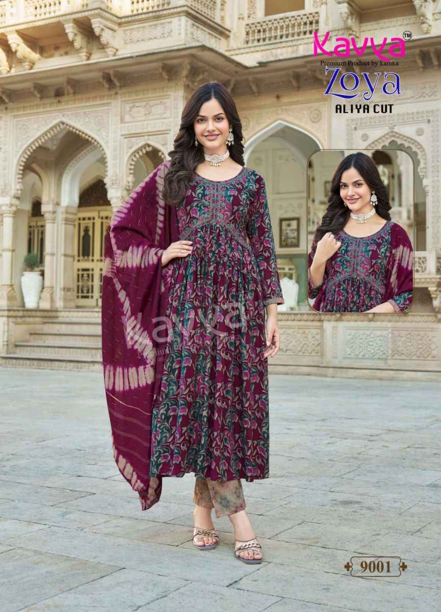 Kavya Zoya Vol 9 Rayon Kurti Combo 10 pcs Catalogue