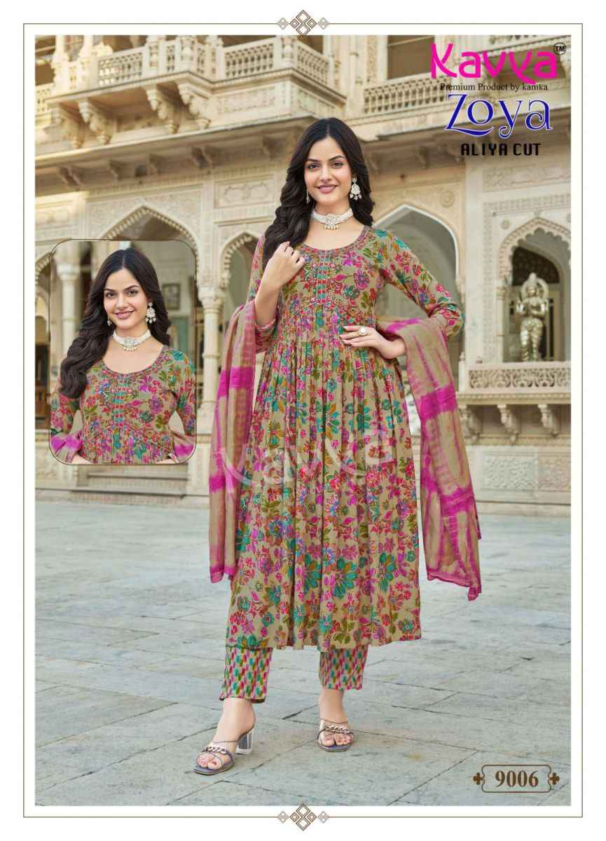 Kavya Zoya Vol 9 Rayon Kurti Combo 10 pcs Catalogue