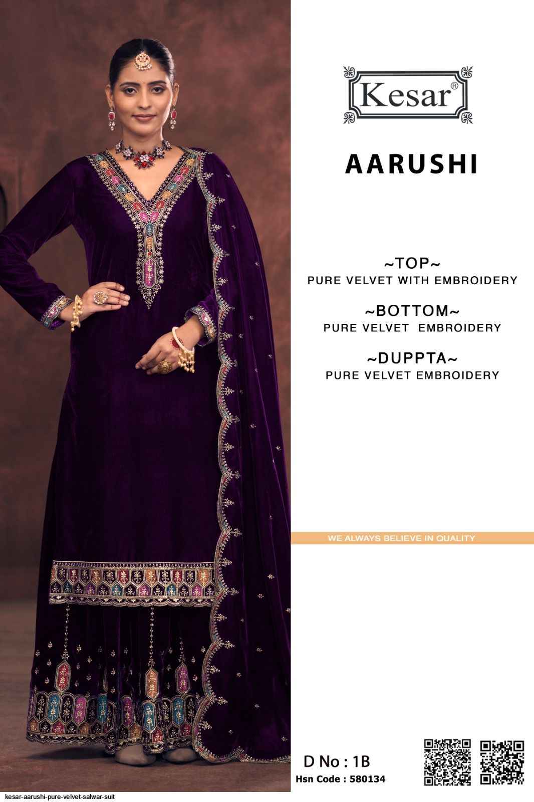 Kesar Aarushi Velvet Dress Material 3 pcs Catalogue