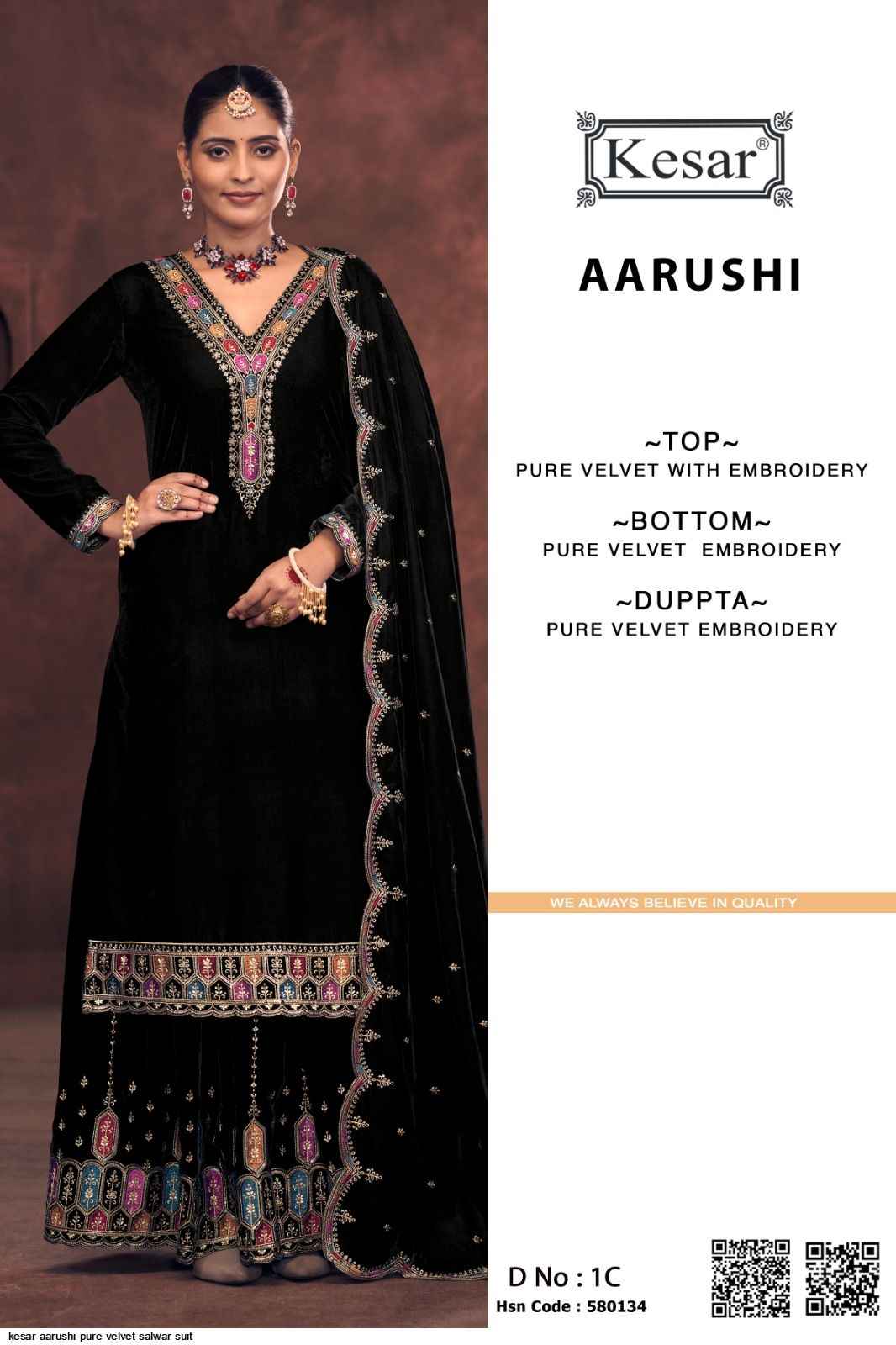 Kesar Aarushi Velvet Dress Material 3 pcs Catalogue