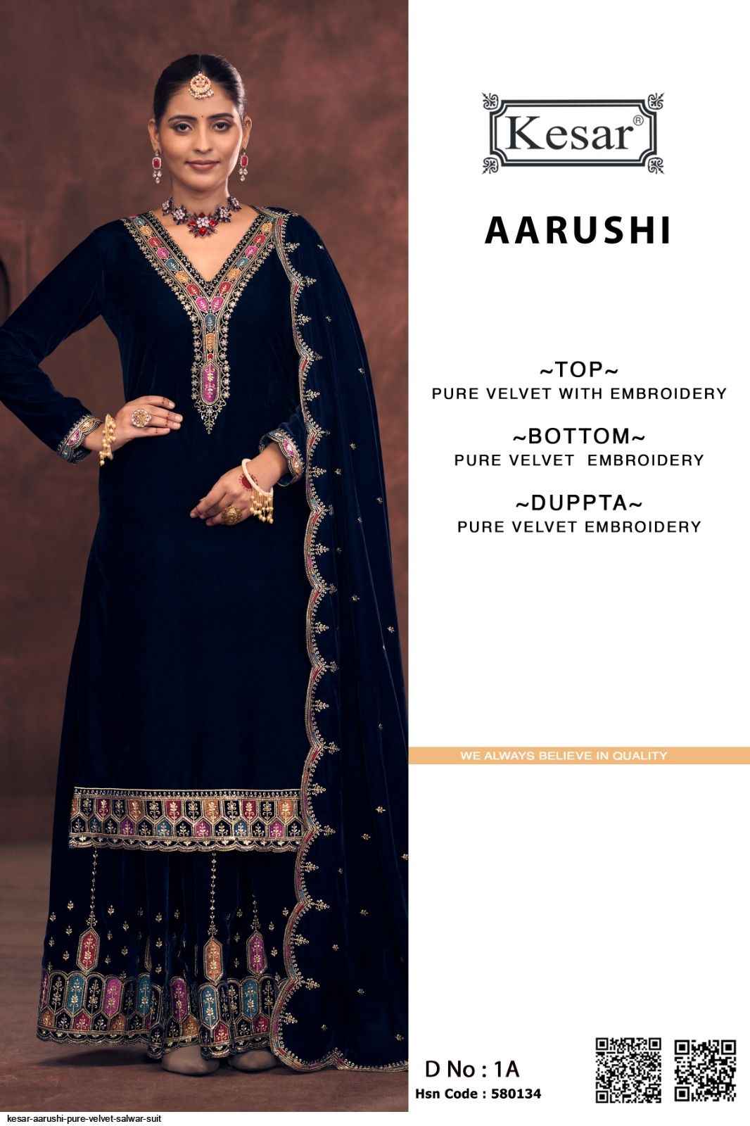 Kesar Aarushi Velvet Dress Material 3 pcs Catalogue