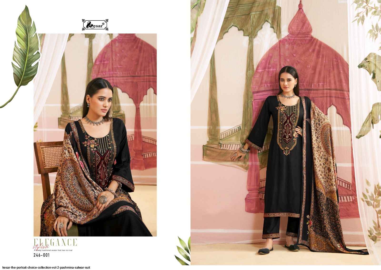 Kesar The Portrait Choice Collection Vol 2 Pashmina Dress Material 4 pcs Catalogue