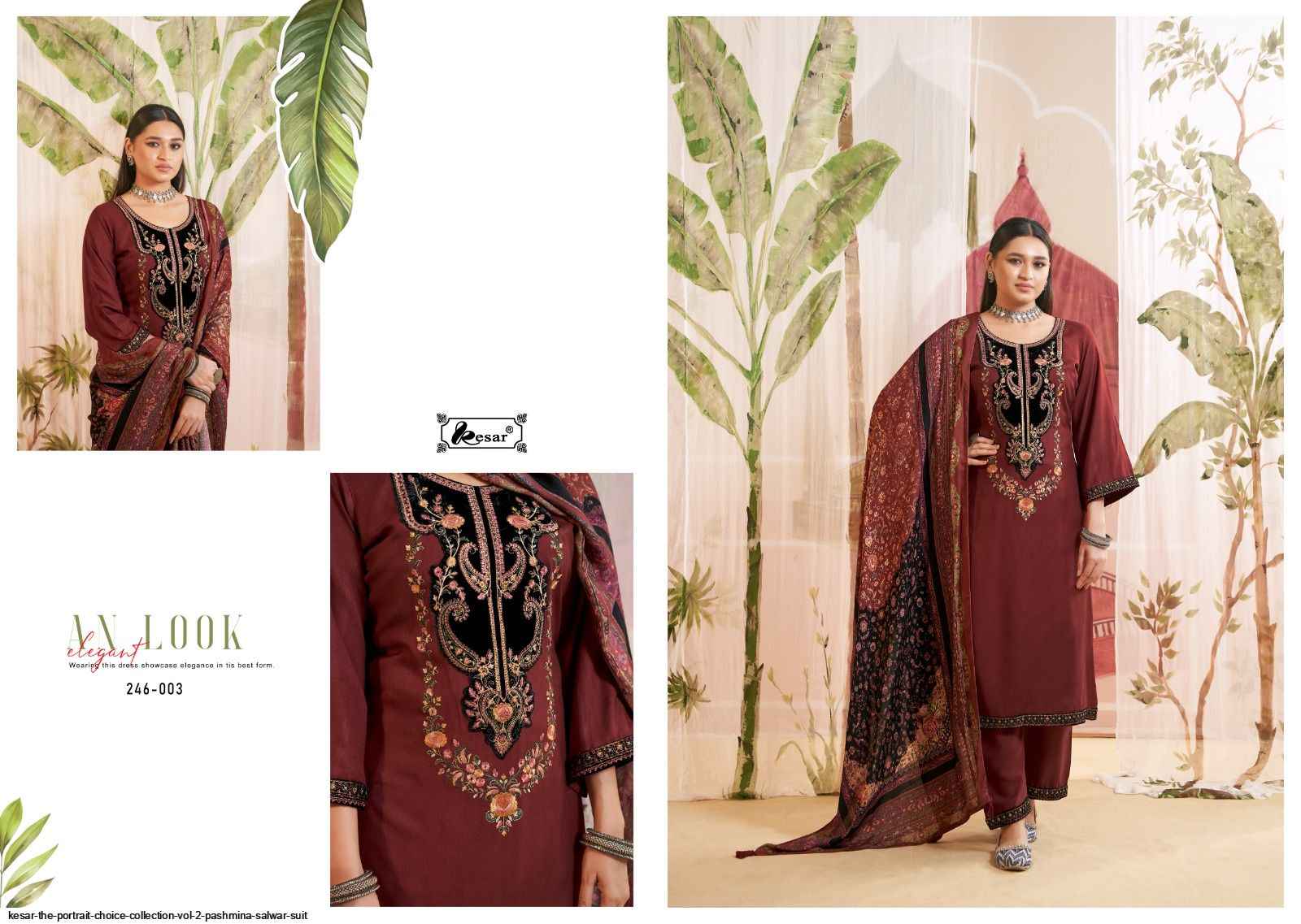 Kesar The Portrait Choice Collection Vol 2 Pashmina Dress Material 4 pcs Catalogue
