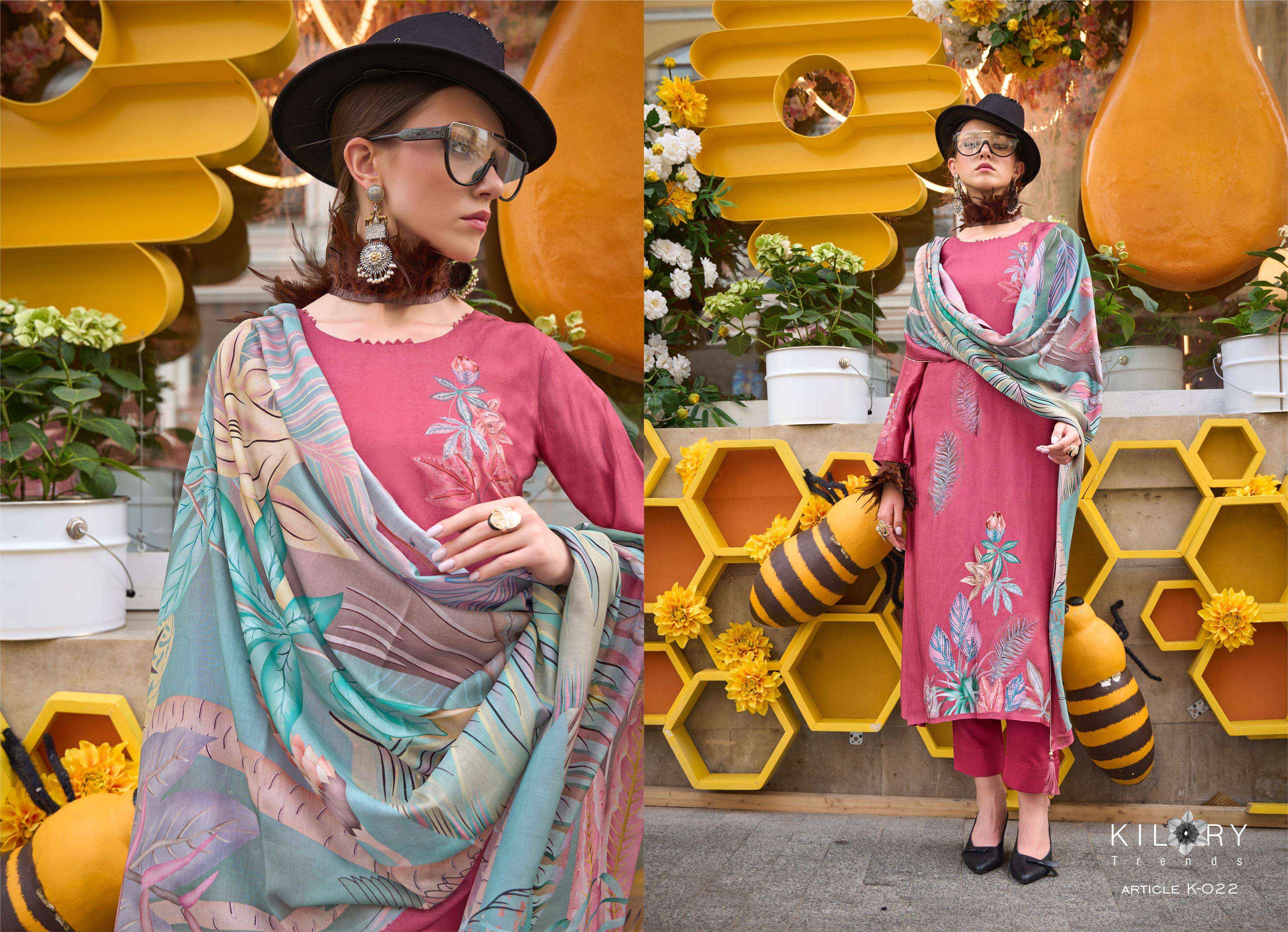 Kilory Trendz Grazia Muslin Dress Material 6 pcs Catalogue