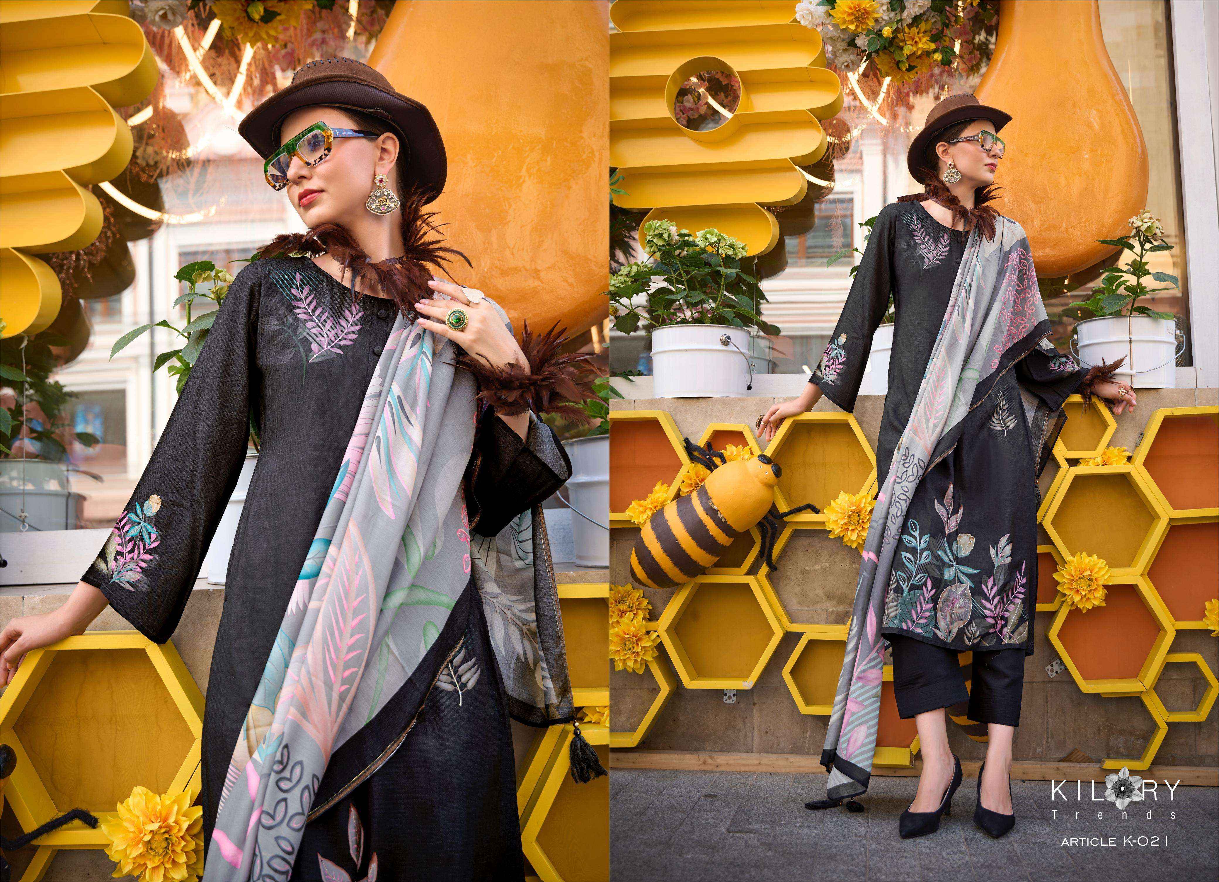 Kilory Trendz Grazia Muslin Dress Material 6 pcs Catalogue