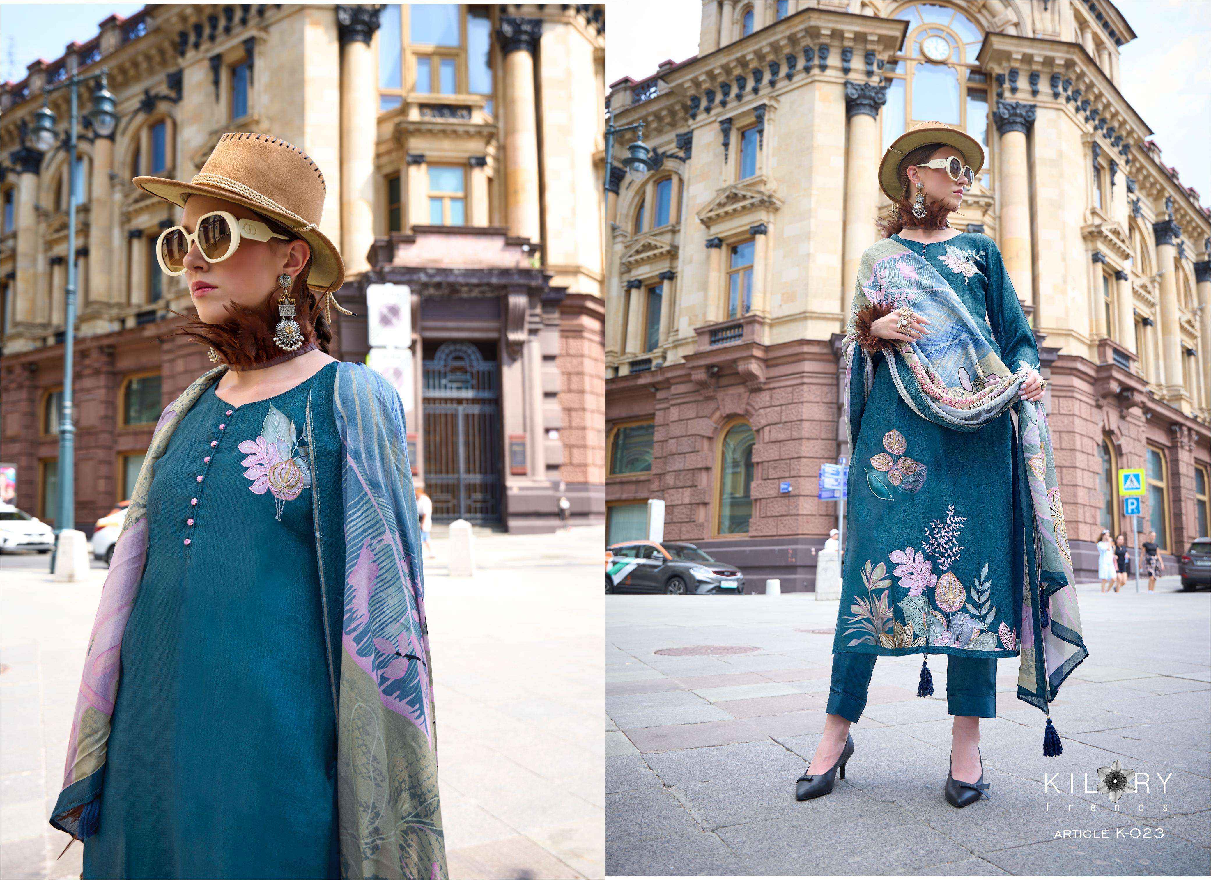 Kilory Trendz Grazia Muslin Dress Material 6 pcs Catalogue