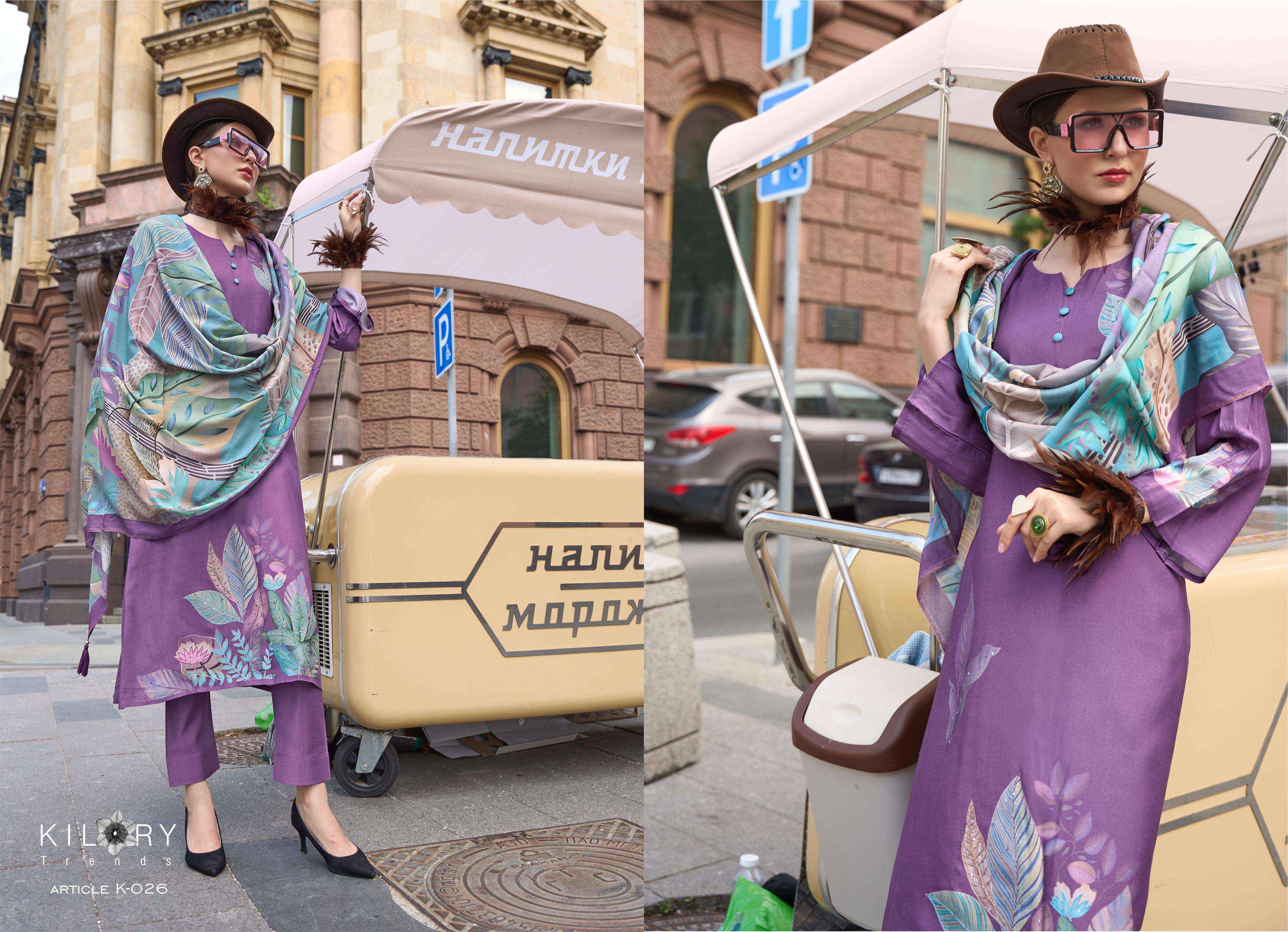 Kilory Trendz Grazia Muslin Dress Material 6 pcs Catalogue
