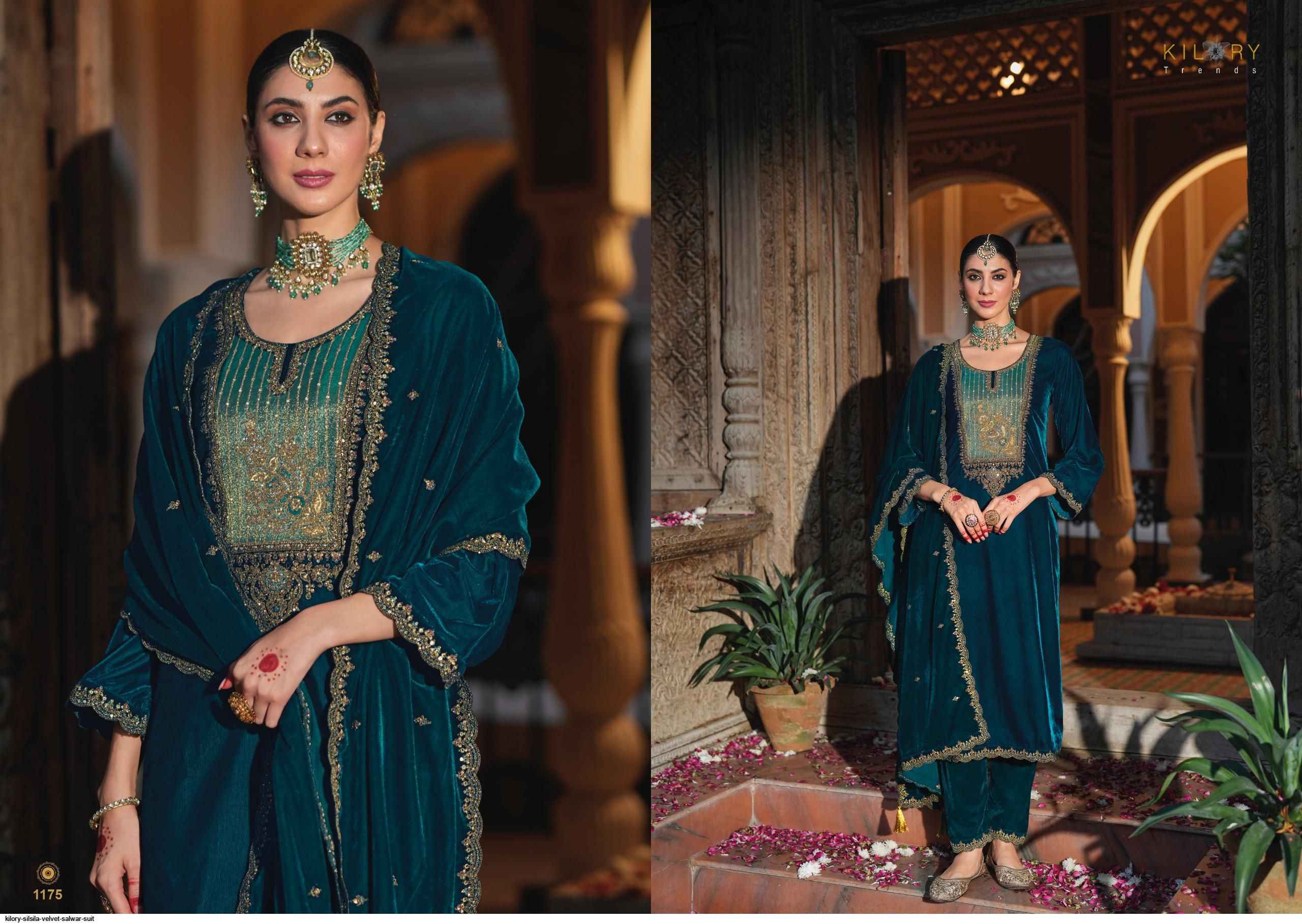 Kilory Trendz Silsila Velvet Dress Material 6 pcs Catalogue