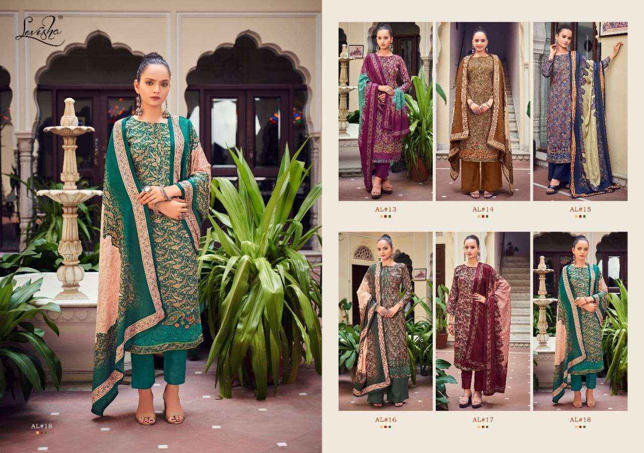 Levisha Aaliyah Pashmina Dress Material 6 pcs Catalogue