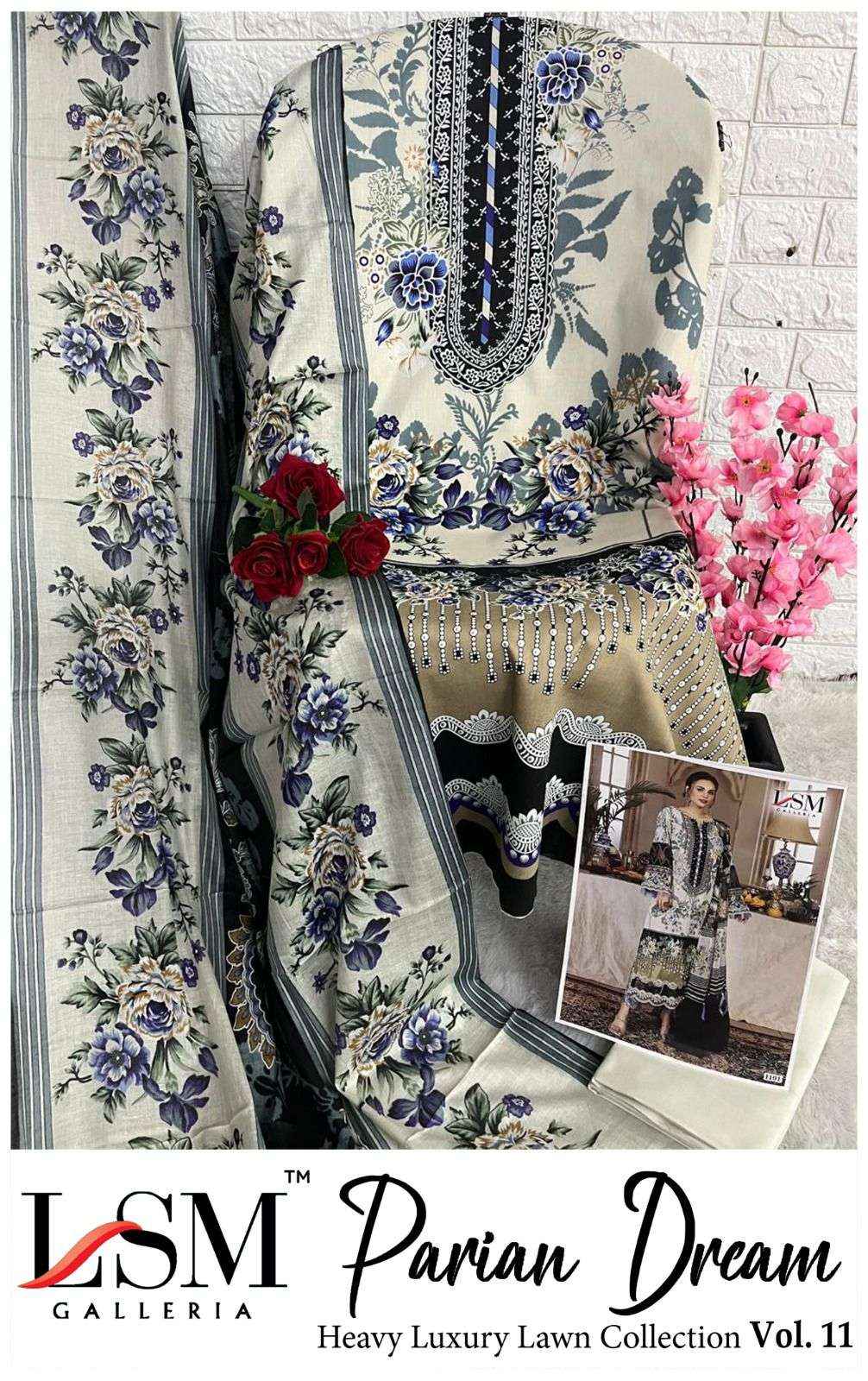 LSM Galleria Parian Dream Vol 11 Lawn Dress Material 6 pcs Catalogue