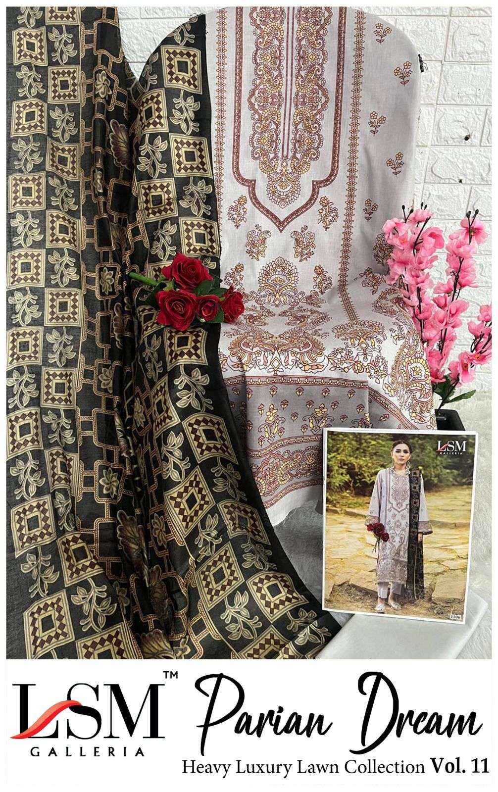 LSM Galleria Parian Dream Vol 11 Lawn Dress Material 6 pcs Catalogue