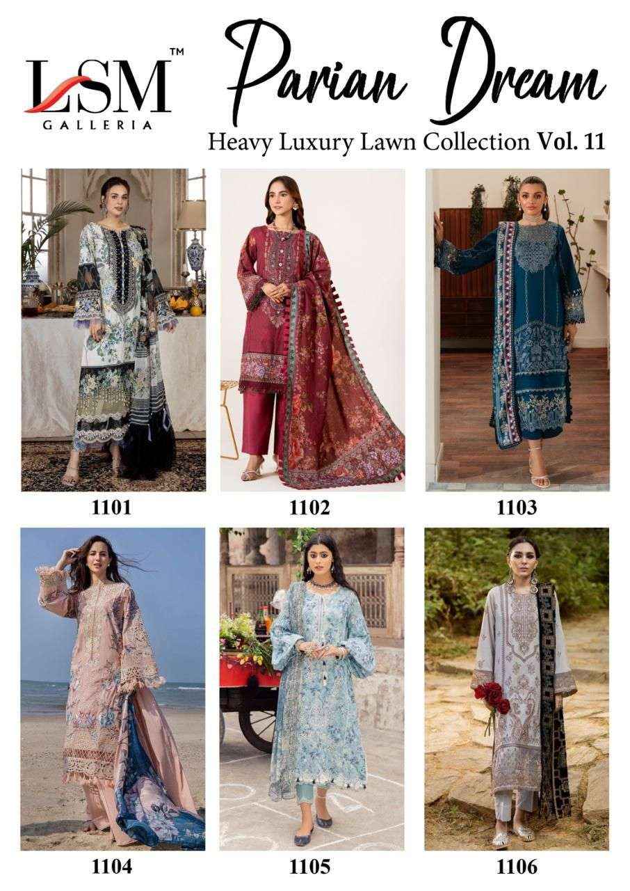 LSM Galleria Parian Dream Vol 11 Lawn Dress Material 6 pcs Catalogue