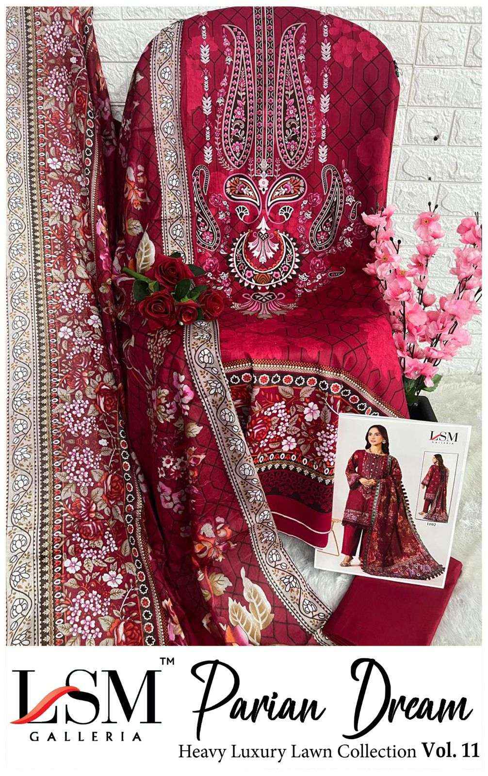 LSM Galleria Parian Dream Vol 11 Lawn Dress Material 6 pcs Catalogue