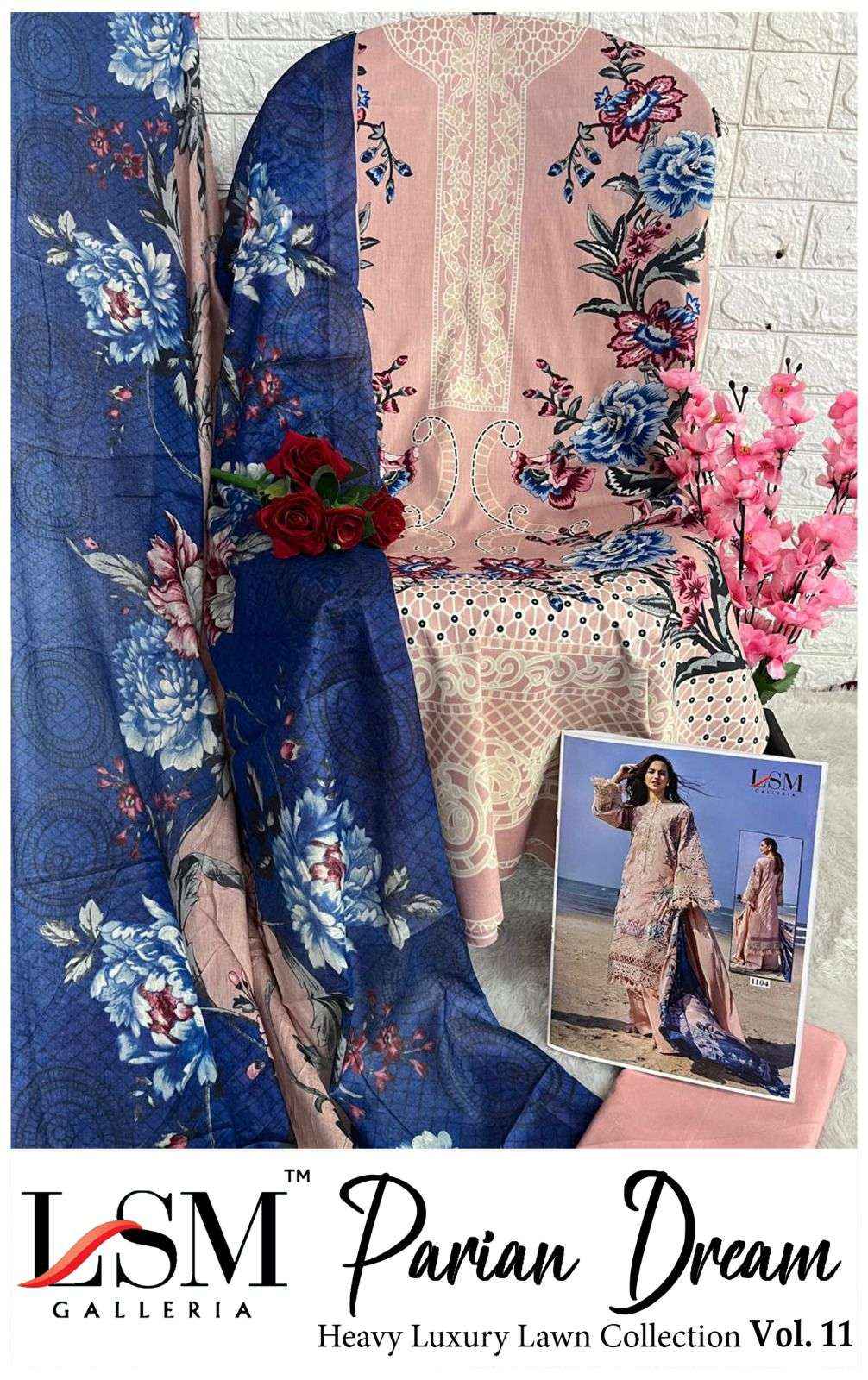 LSM Galleria Parian Dream Vol 11 Lawn Dress Material 6 pcs Catalogue