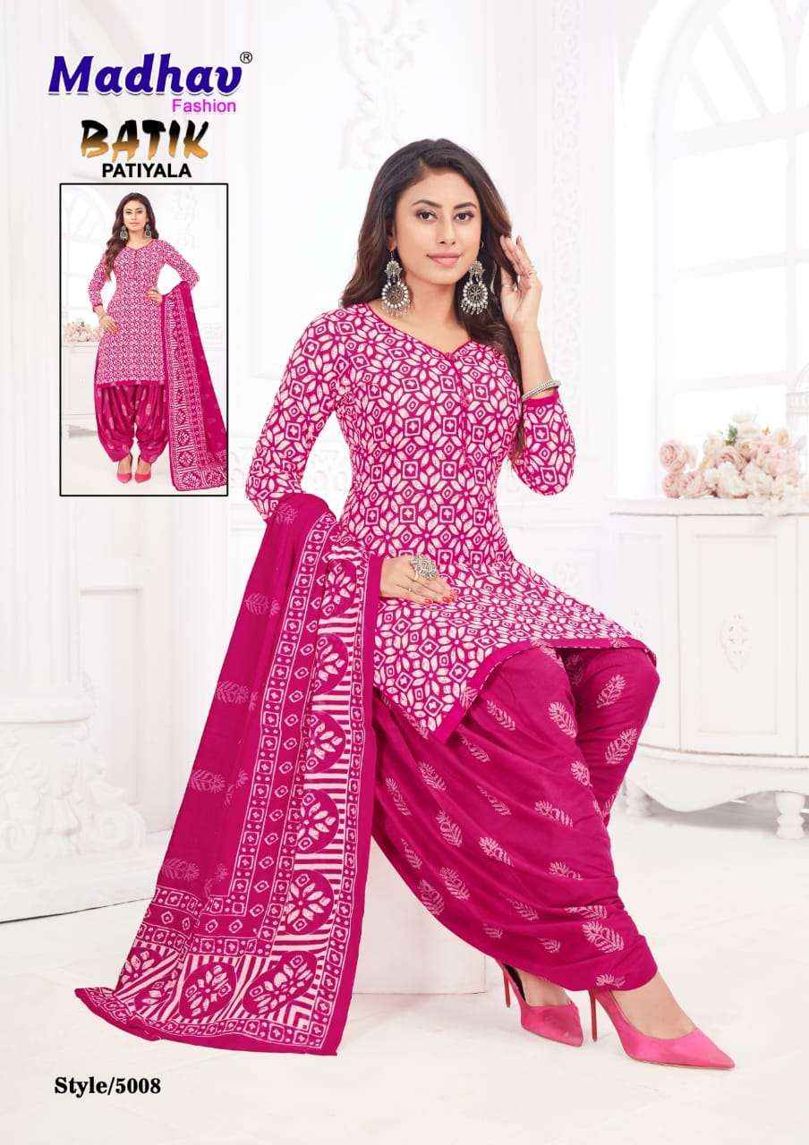 Madhav Fashion Batik Patiyala Vol 5 Cotton Dress Material 10 pcs Catalogue
