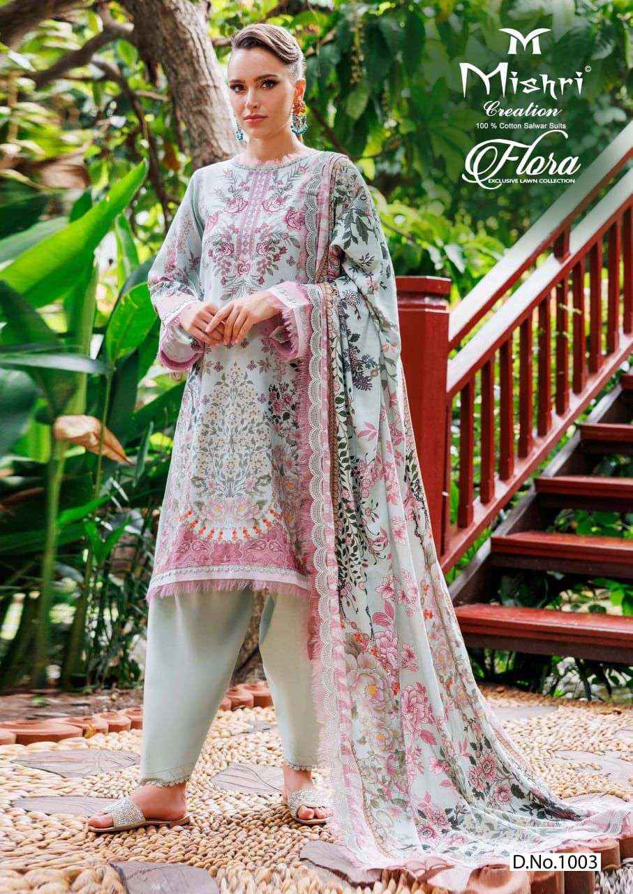Mishri Creation Flora Vol 1 Lawn Cotton Dress Material 6 pcs Catalogue